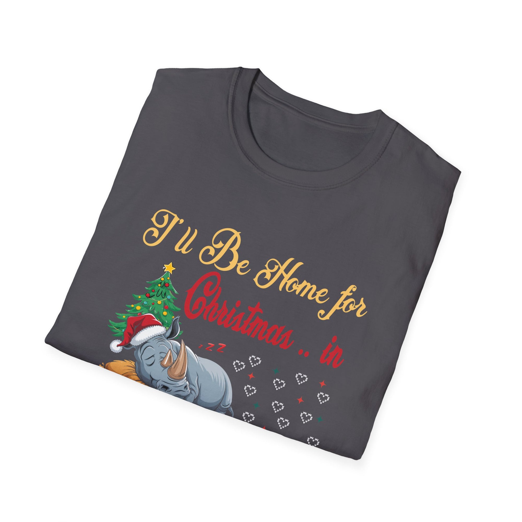 Cozy Christmas T-Shirt, I'll Be Home for Christmas in Pajamas, Holiday Tee, Winter Apparel, Family Gatherings, Gift Idea