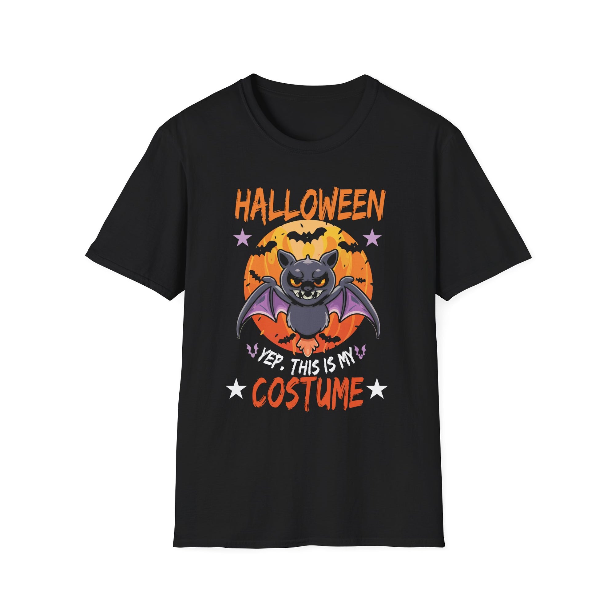 Halloween Costume T-Shirt, Unisex Graphic Tee, Funny Bat Shirt, Halloween Party Outfit, Gift for October Celebrations