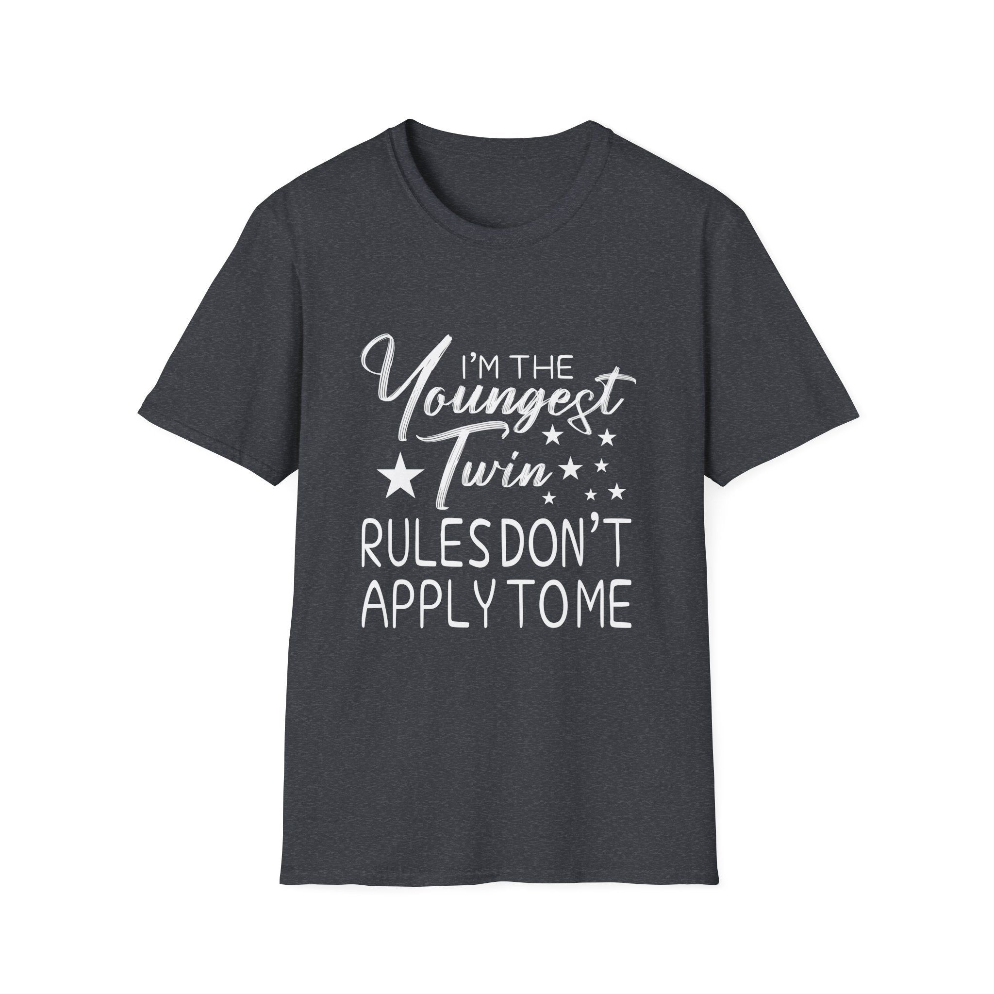 I'm the Youngest Twin T-Shirt, Unisex Softstyle Shirt, Perfect for Twin Celebrations, Birthday Gifts, Family Gatherings