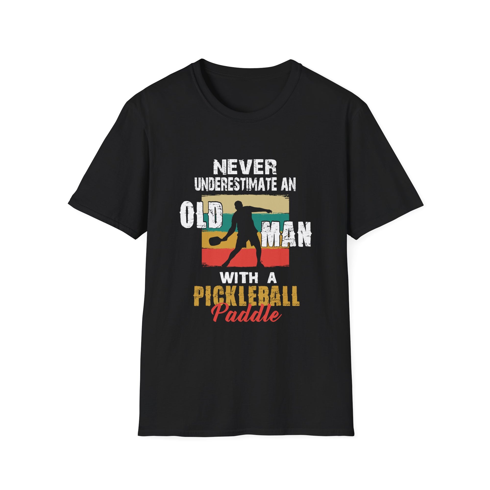 Never Underestimate an Old Man with a Pickleball Paddle T-Shirt, Funny Pickleball Shirt, Gift for Dad, Sports Humor Tee, Pickleball [...]