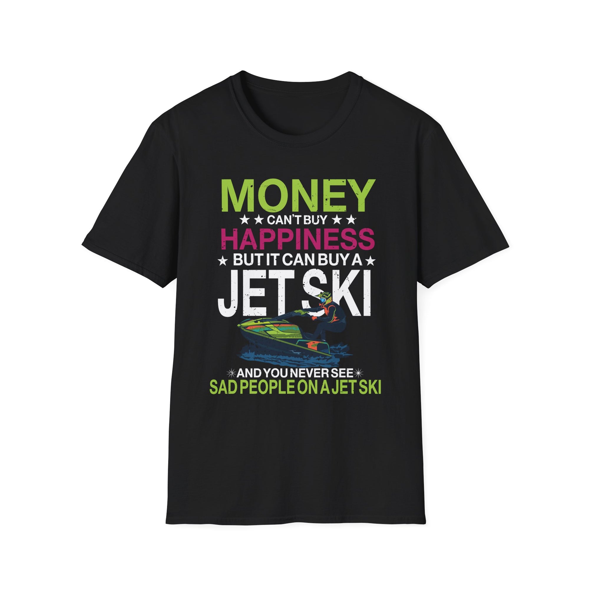 Jet-Ski Happiness Water Sports Design Unisex Softstyle T-Shirt