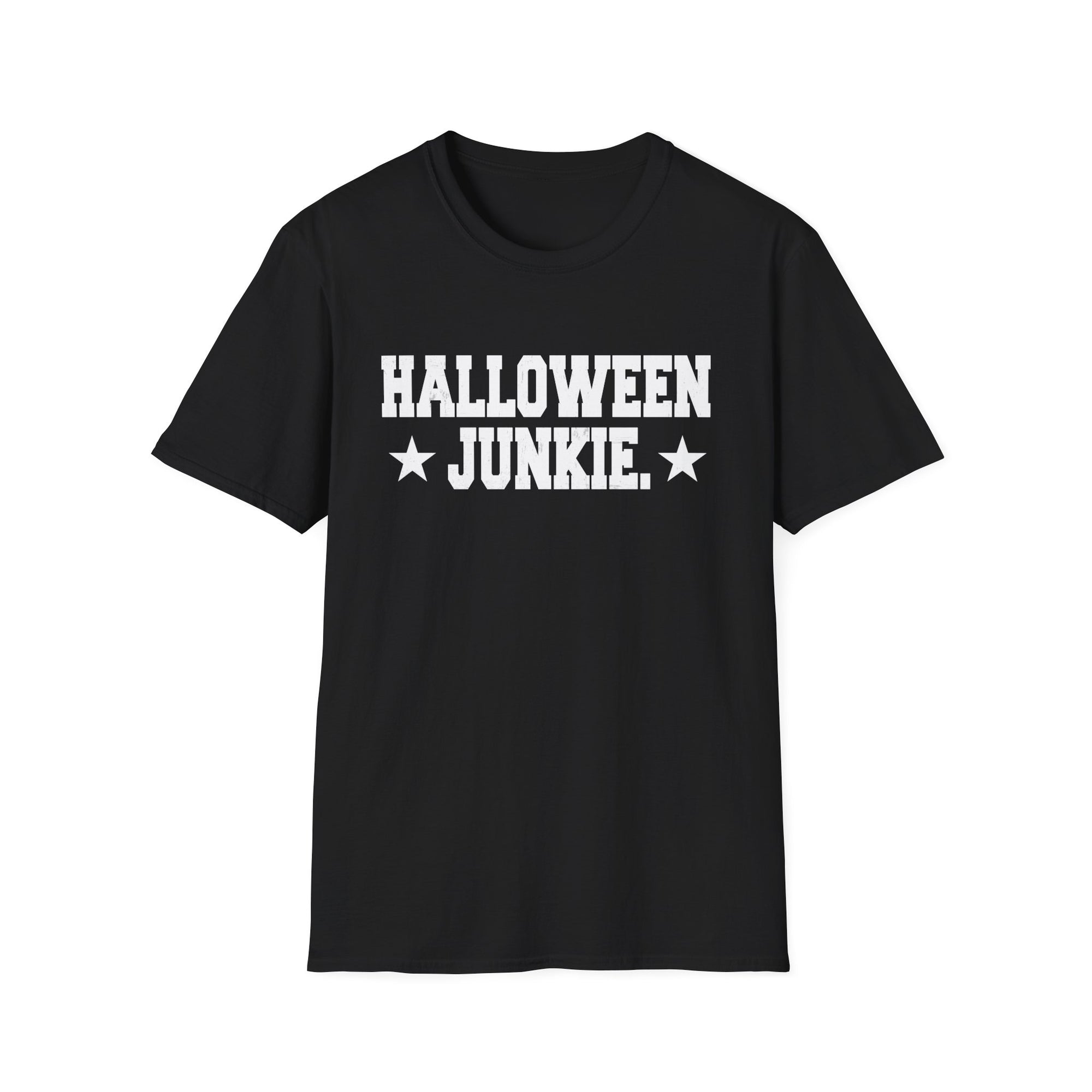 Halloween Junkie Unisex Softstyle T-Shirt, Spooky Apparel, October Fest, Halloween Costume, Fall Fashion, Gift for Halloween Lovers