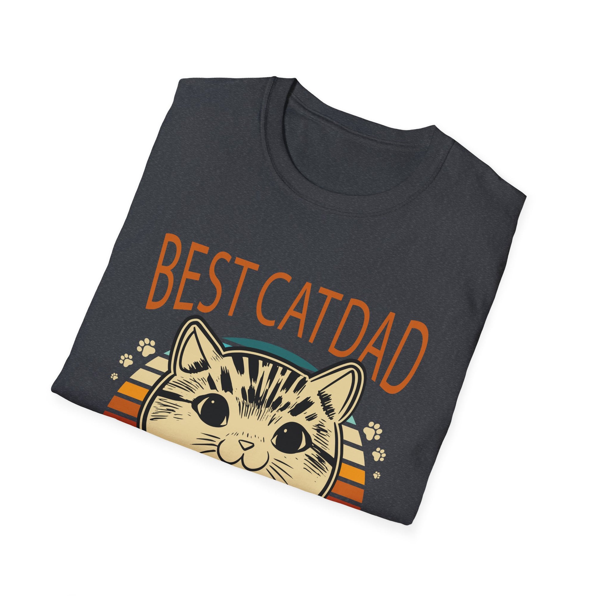 Best Cat Dad Ever Unisex Softstyle T-Shirt, Cat Dad Tee, Pet Lover Gift, Father's Day Shirt, Cool Cat Apparel, Funny T-Shirt