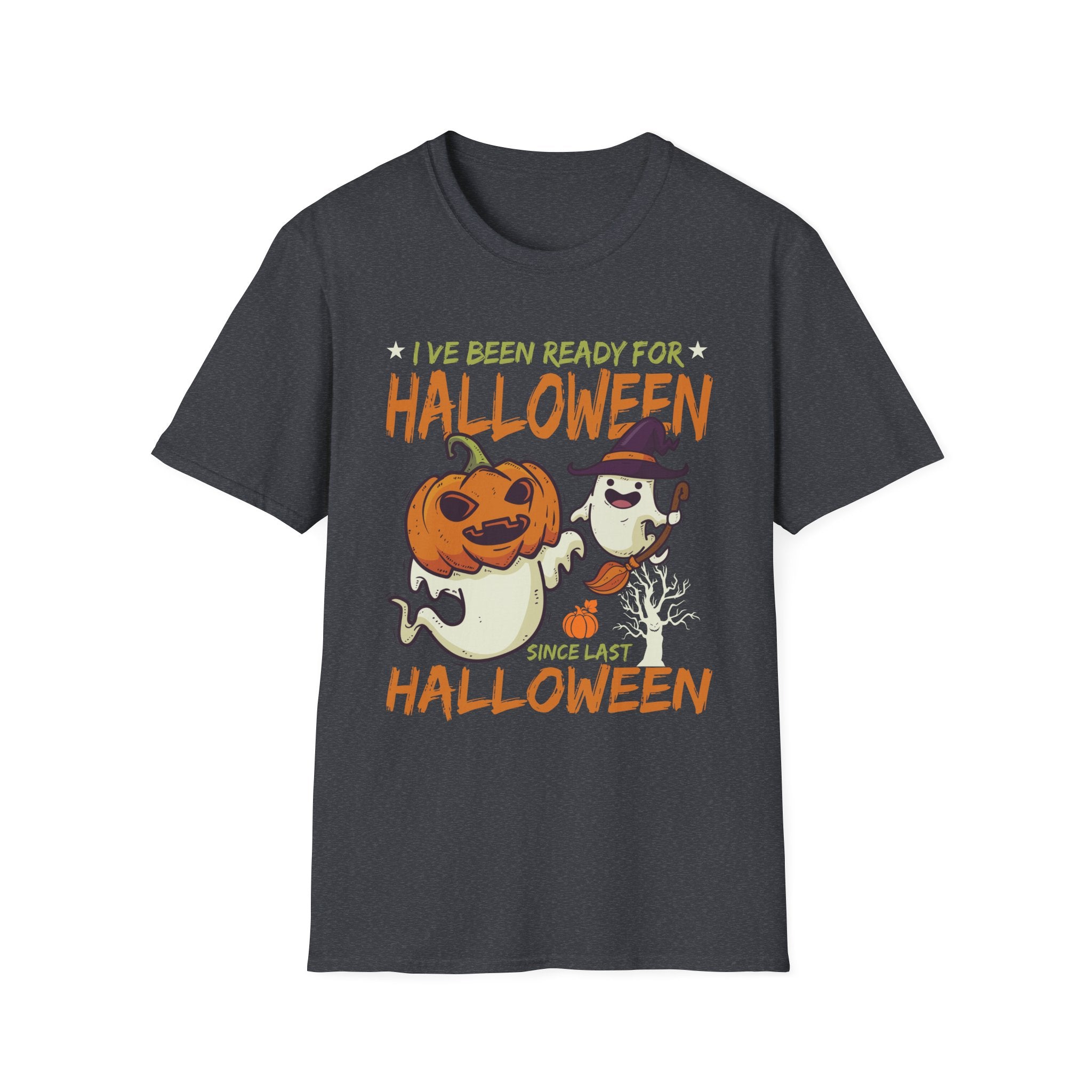 Halloween Ghostly Fun T-Shirt - Unisex Softstyle Tee for Halloween Parties, Costume Events, Fall Celebrations, Ghost Lovers, Spooky Season