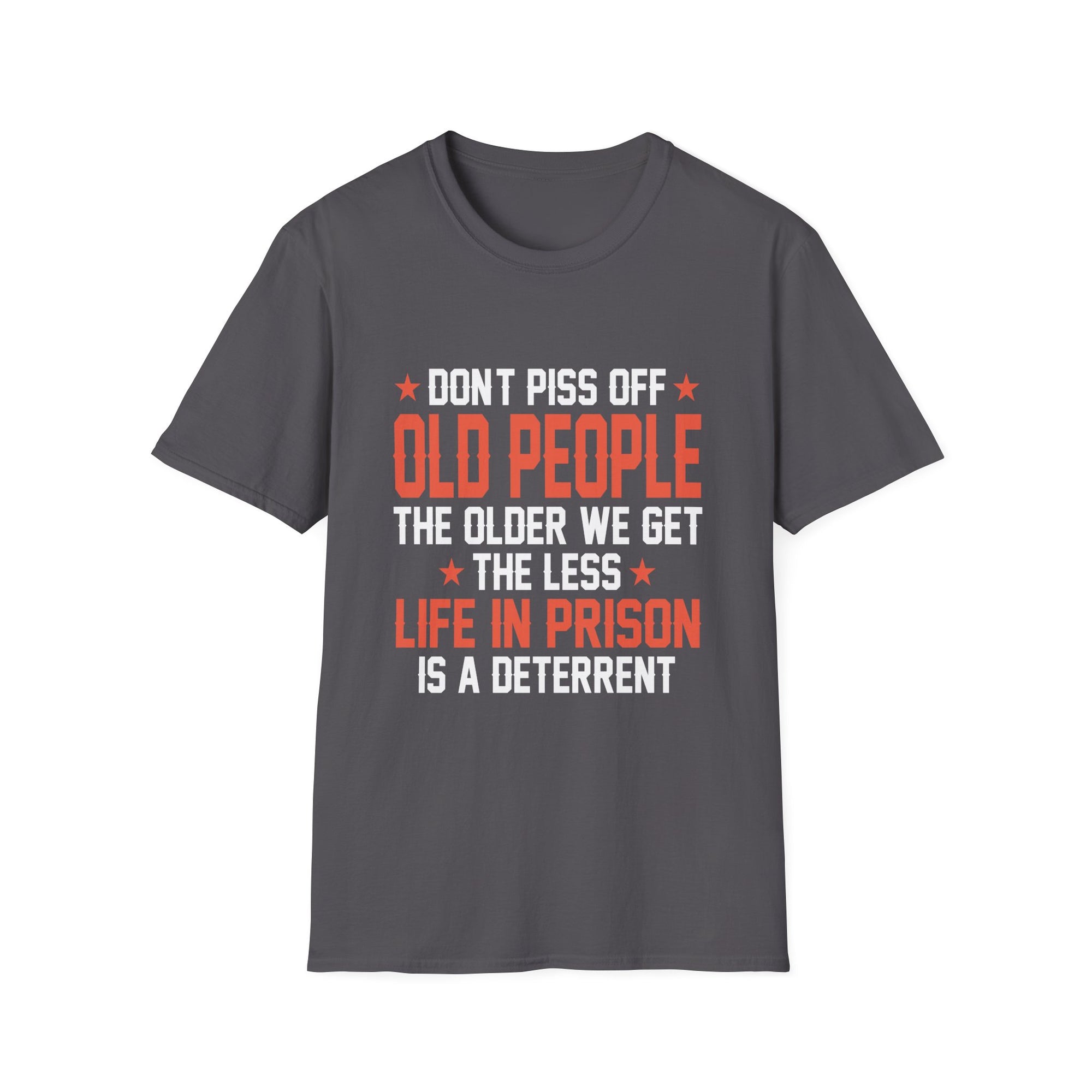 Funny Old People T-Shirt, Unisex Softstyle Tee, Gift for Retirees, Birthday Shirt, Humor Apparel, Senior Citizen Clothing