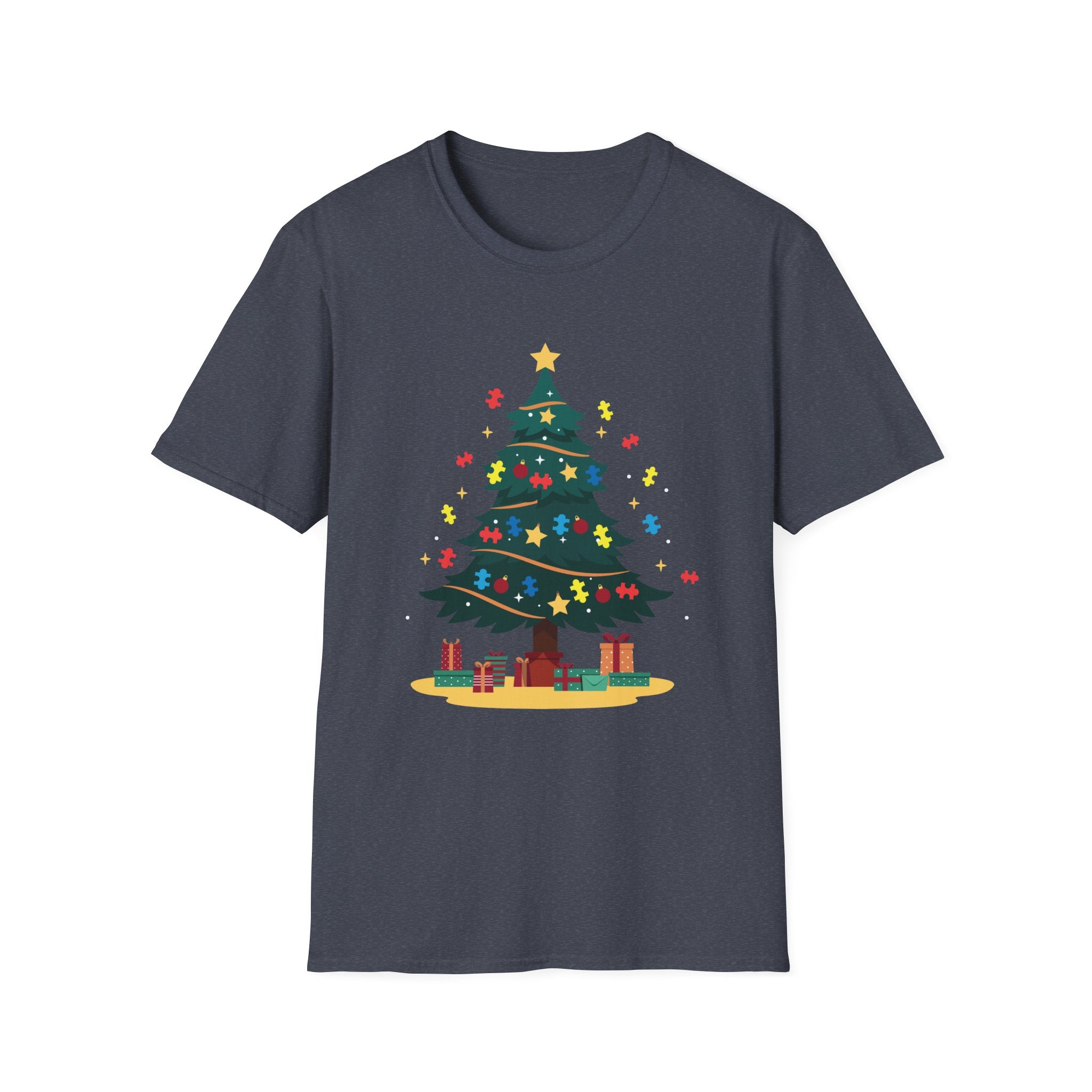 Christmas Tree Unisex Softstyle T-Shirt, Holiday Gift, Festive Apparel, Casual Wear, Christmas Celebration, Seasonal Fashion