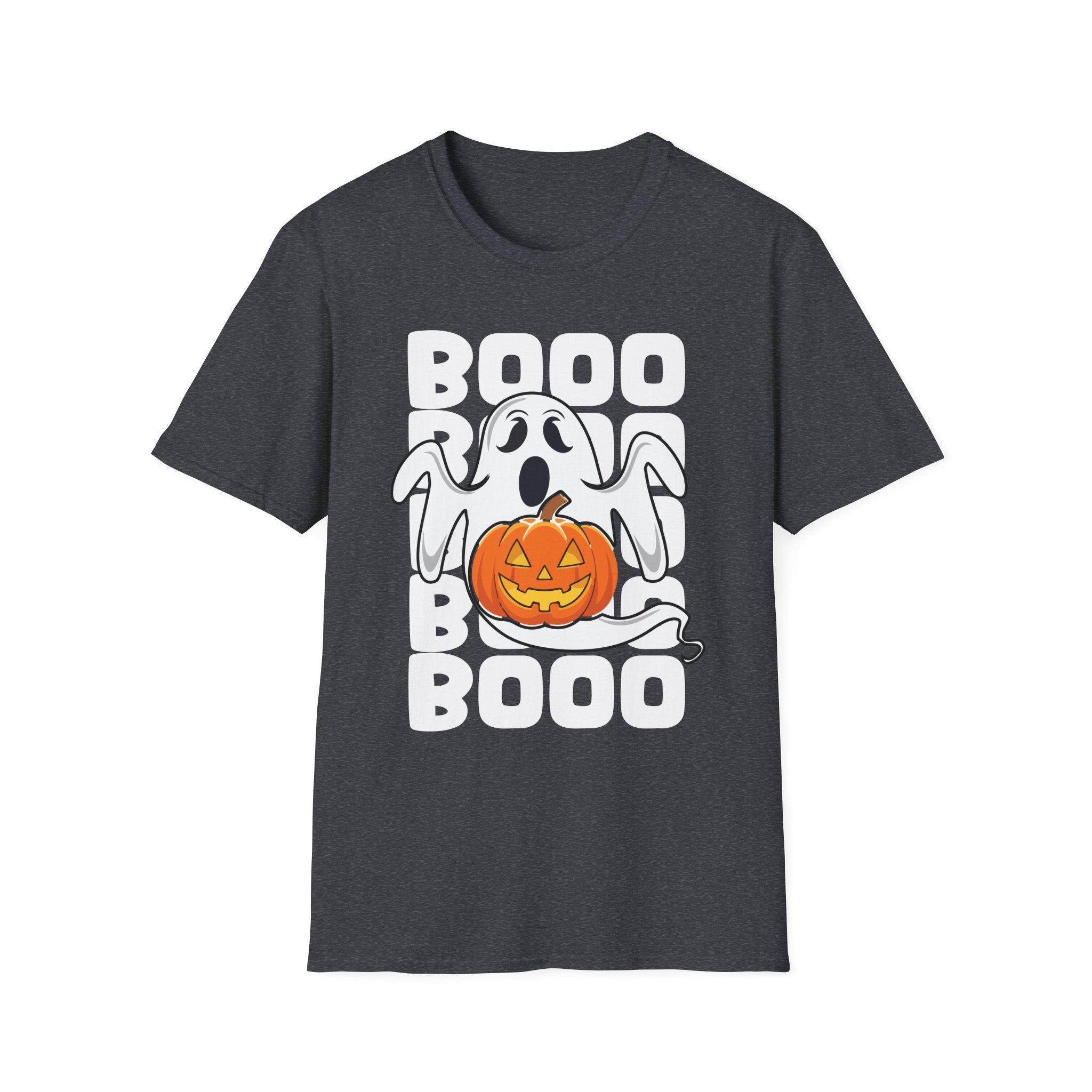 Halloween Ghost T-Shirt, Unisex Softstyle Tee for Trick-or-Treating, Cute Halloween Shirt, Spooky Gift, Fall Apparel, Boo Design