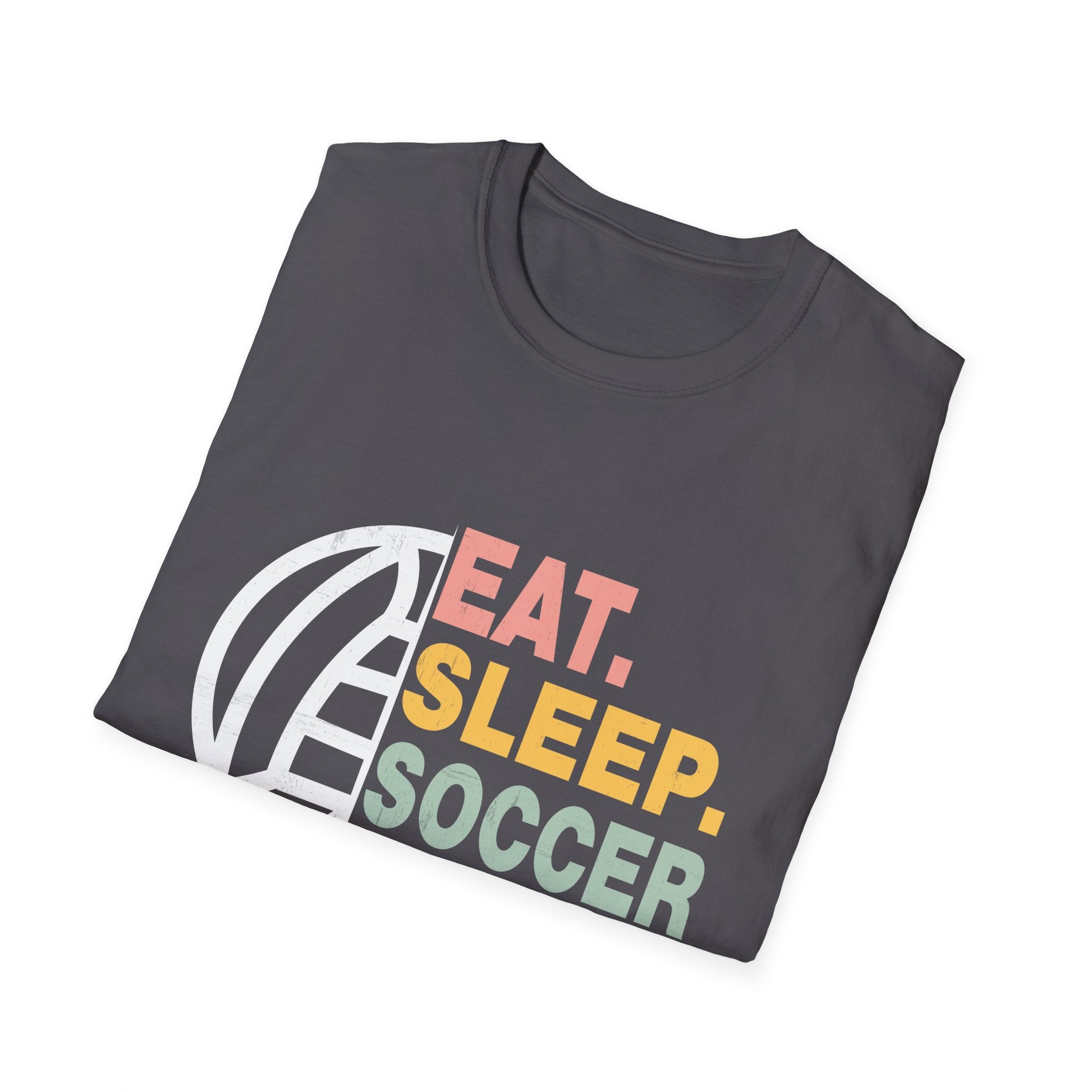 Eat Sleep Soccer Repeat Unisex T-Shirt, Softstyle Tee for Soccer Lovers, Sports Fan Apparel, Gift for Athletes