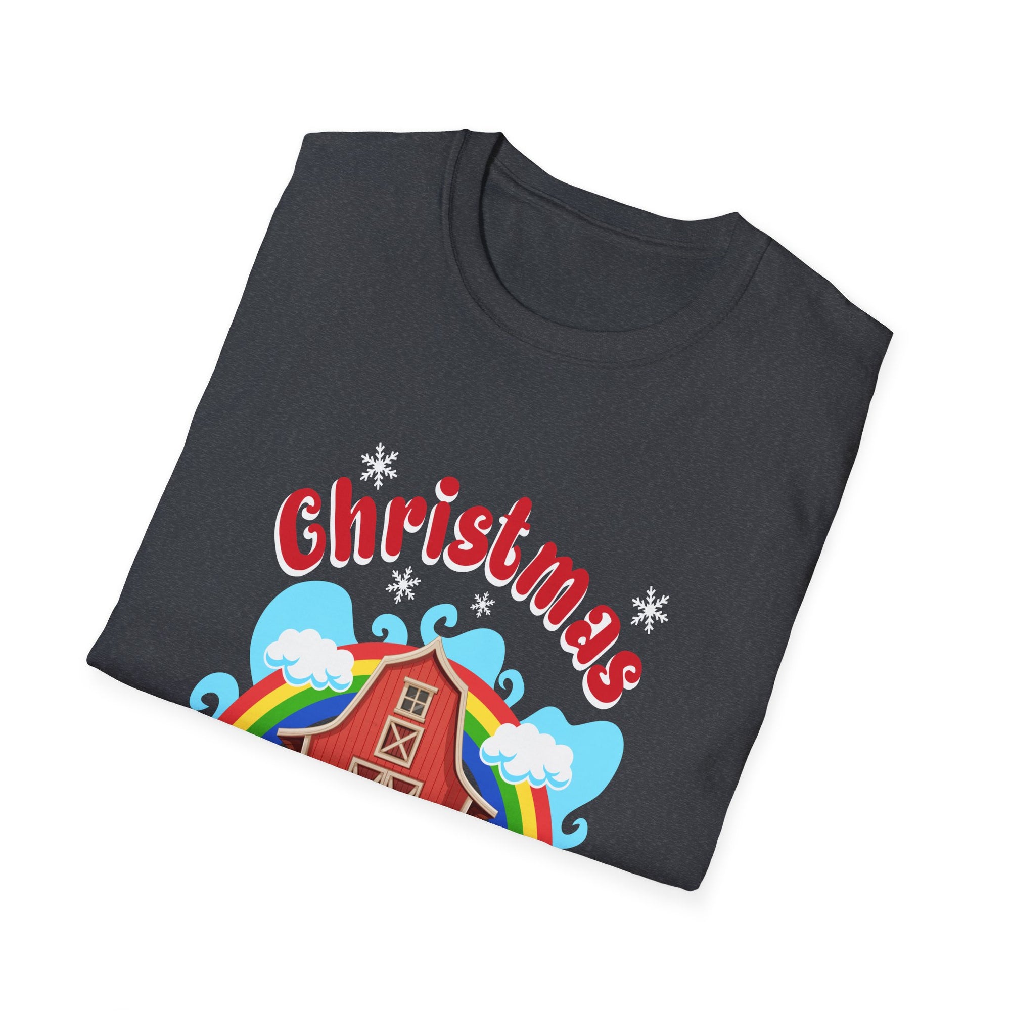 Christmas Farm Unisex T-Shirt | Festive Holiday Tee, Cozy Christmas Apparel, Farm-themed Gift, Cute Seasonal Shirt, Fun Holiday Outfit