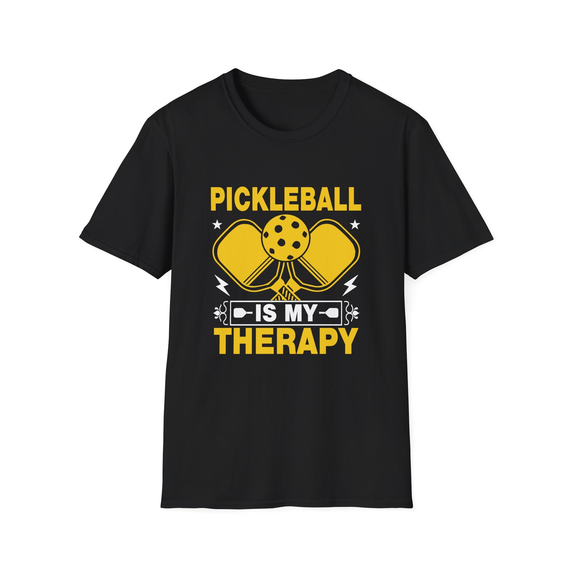Pickleball Therapy T-Shirt, Unisex Softstyle Tee, Activewear for Pickleball Lovers, Sports Gift for Players, Fun Workout Shirt
