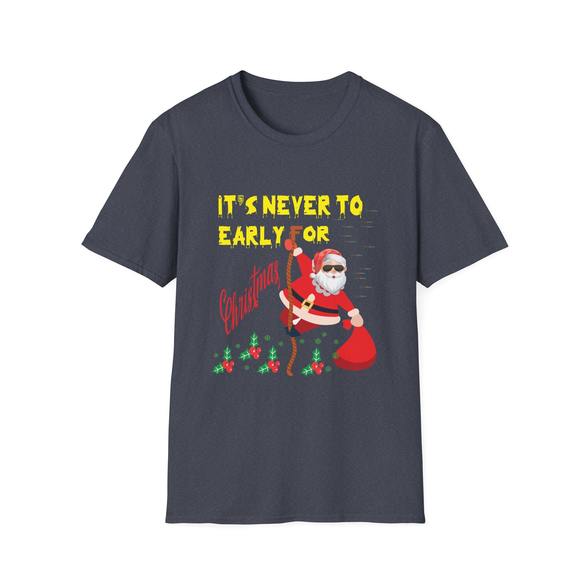 Christmas Santa Graphic Tee, Funny Holiday Shirt, Unisex Casual Wear, Gift for Him/Her, Festive T-Shirt