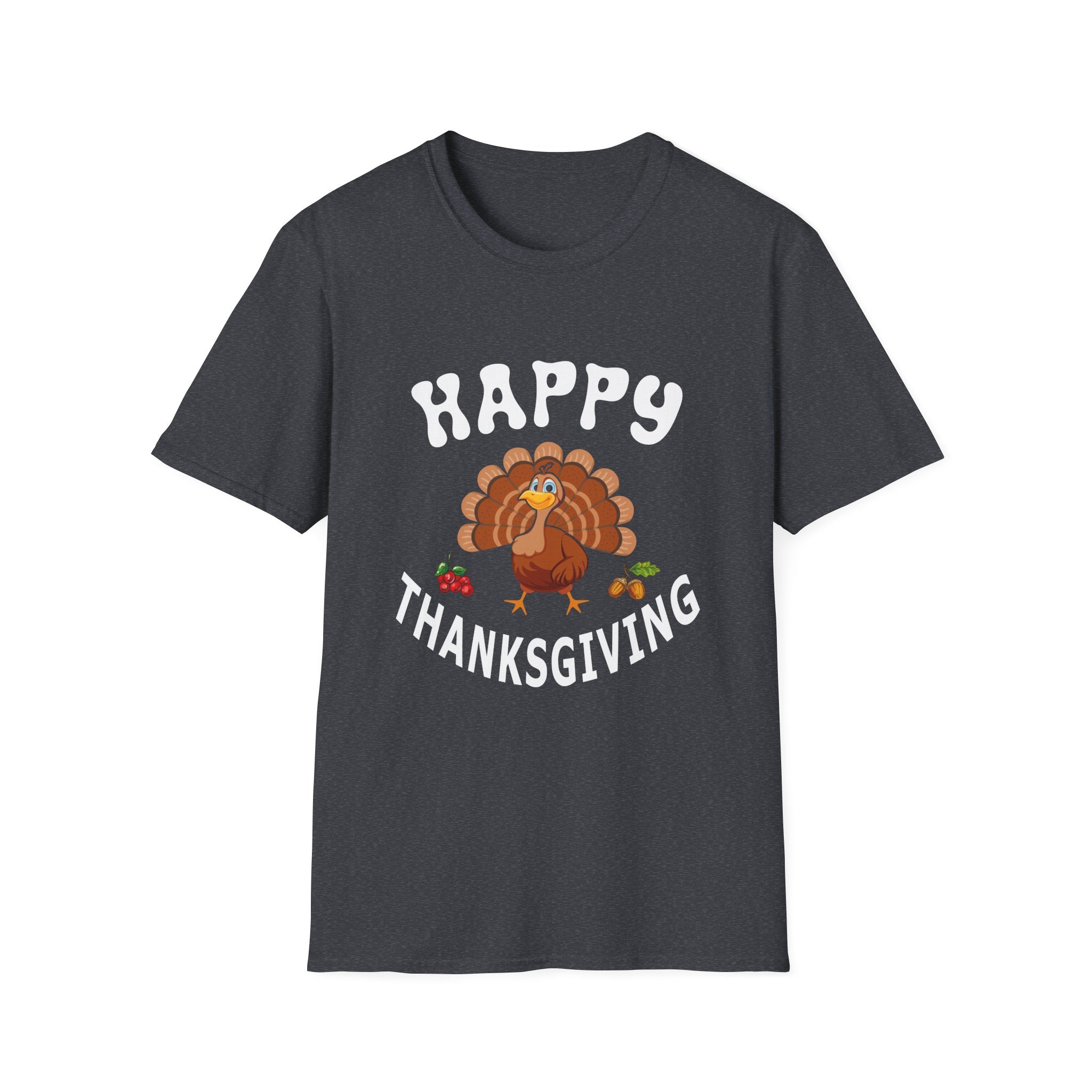 Happy Thanksgiving Unisex T-Shirt, Fall Apparel, Thanksgiving Day Gift, Family Gatherings, Cozy Outfit