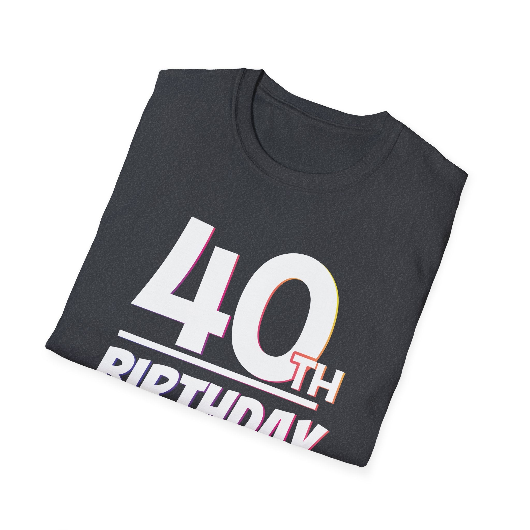 40th Birthday Squad Unisex Softstyle T-Shirt, Milestone Birthday Tee, Celebration Shirt, Birthday Party Apparel, Funny Gift for Him/Her