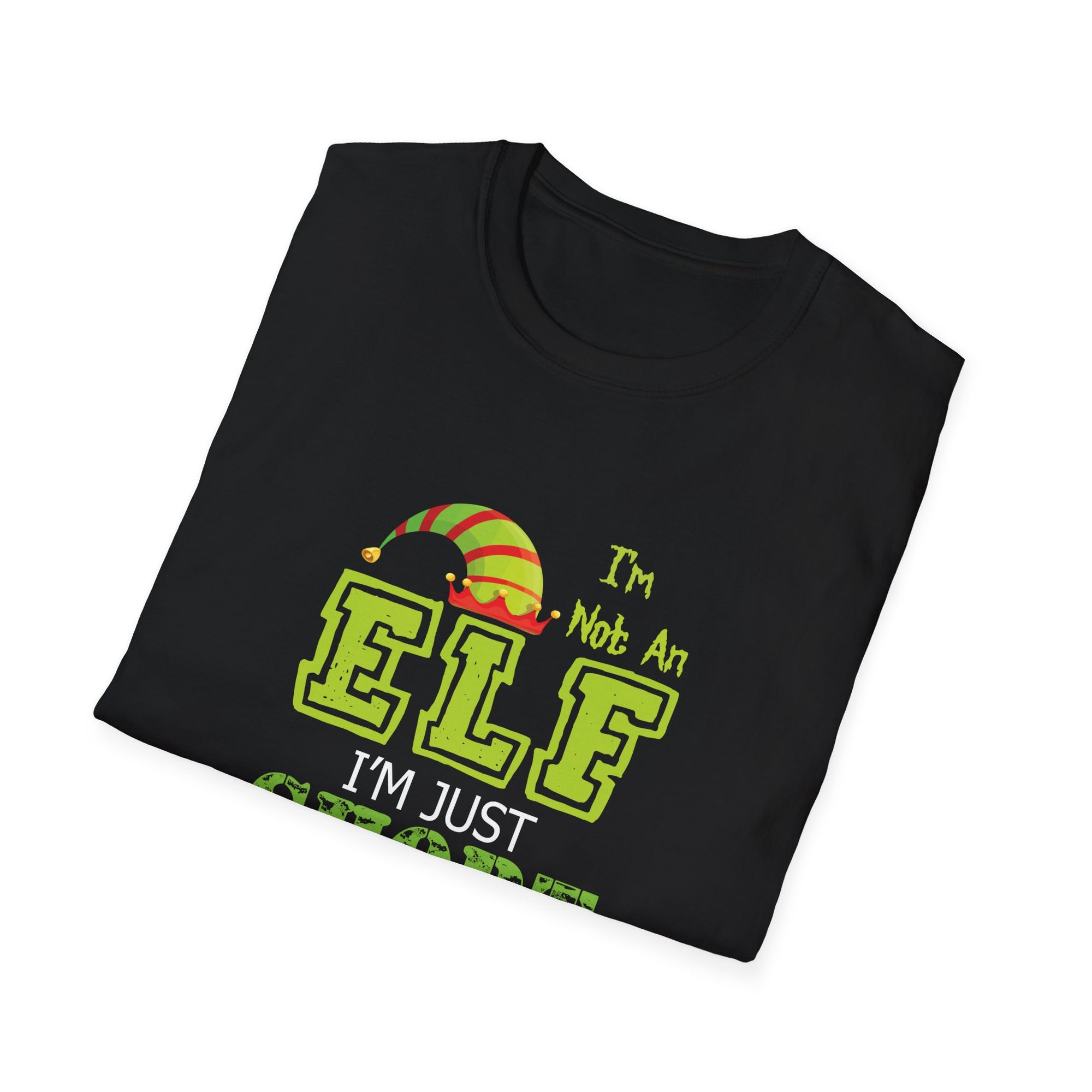 Funny Christmas T-Shirt - I'm Not An Elf, I'm Just Short - Unisex Softstyle Tee, Holiday Gift for Short People, Elf Humor Shirt, [...]