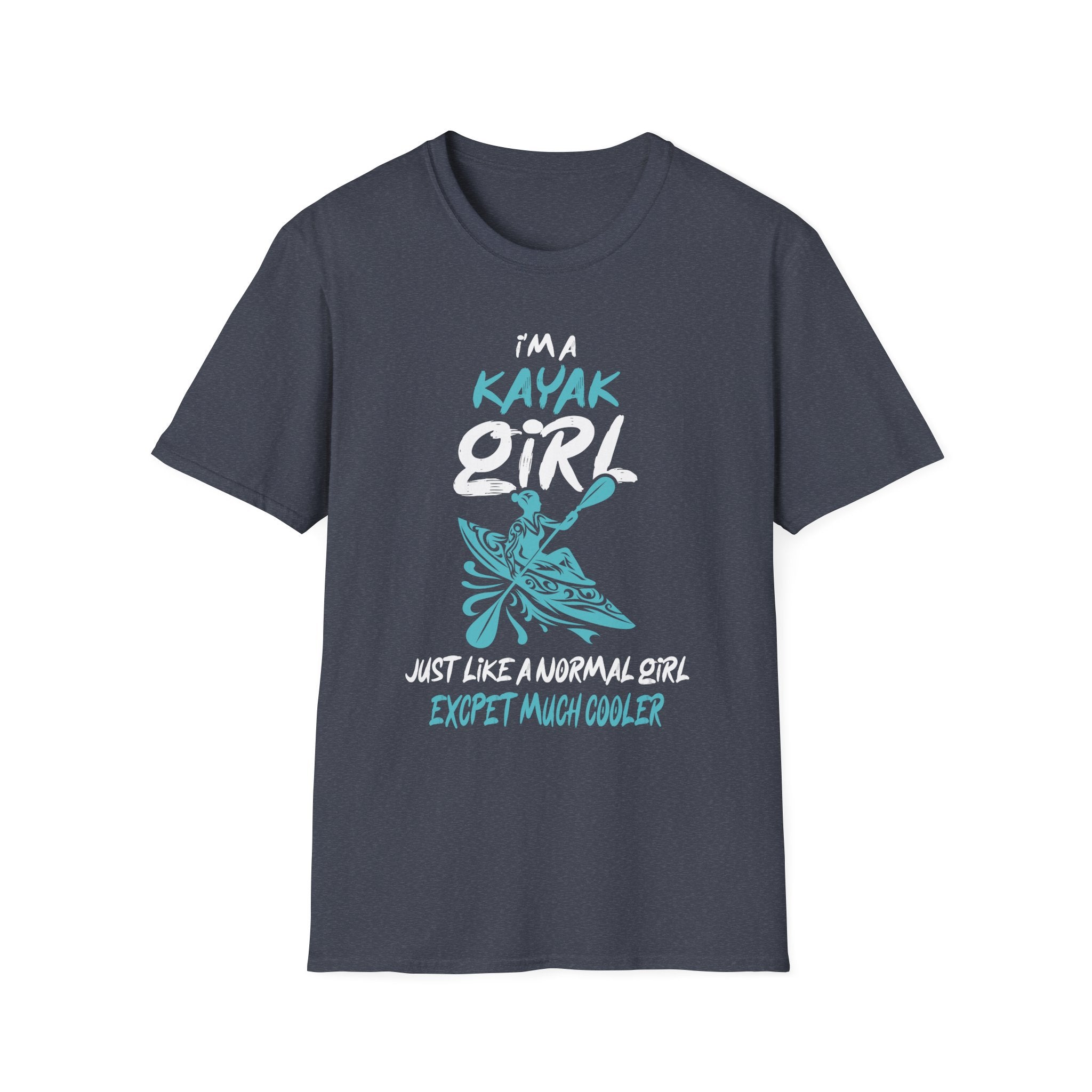Kayak Girl Unisex Softstyle T-Shirt | Perfect Gift for Outdoor Lovers, Fun Water Sports Tee, Casual Weekend Wear, Boating Enthusiast Apparel