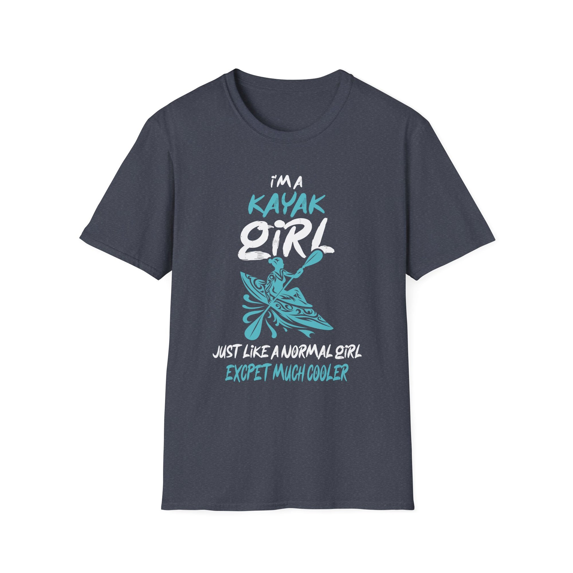 Kayak Girl Unisex Softstyle T-Shirt | Perfect Gift for Outdoor Lovers, Fun Water Sports Tee, Casual Weekend Wear, Boating Enthusiast Apparel