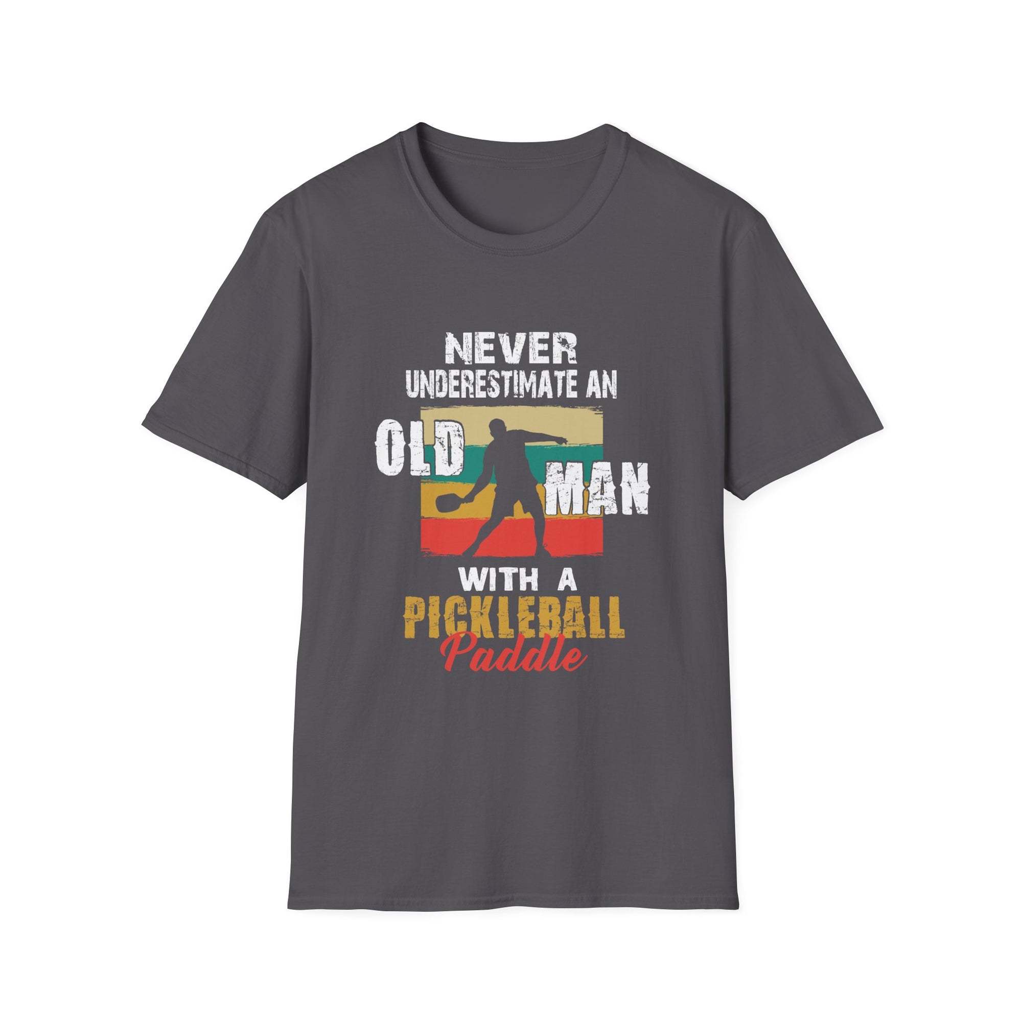 Never Underestimate an Old Man with a Pickleball Paddle T-Shirt, Funny Pickleball Shirt, Gift for Dad, Sports Humor Tee, Pickleball [...]