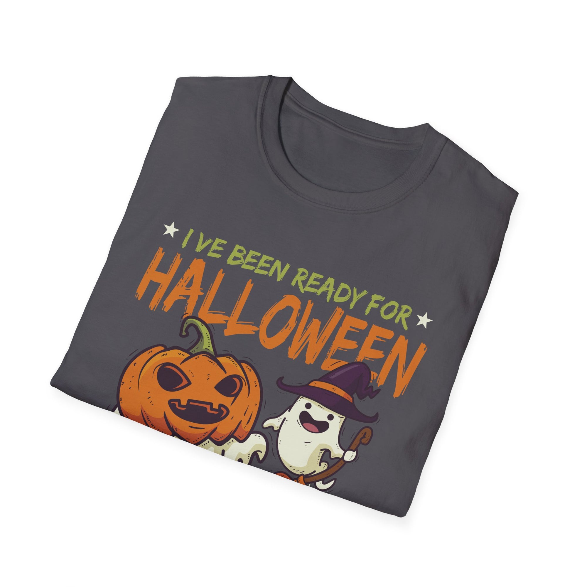 Halloween Ghostly Fun T-Shirt - Unisex Softstyle Tee for Halloween Parties, Costume Events, Fall Celebrations, Ghost Lovers, Spooky Season