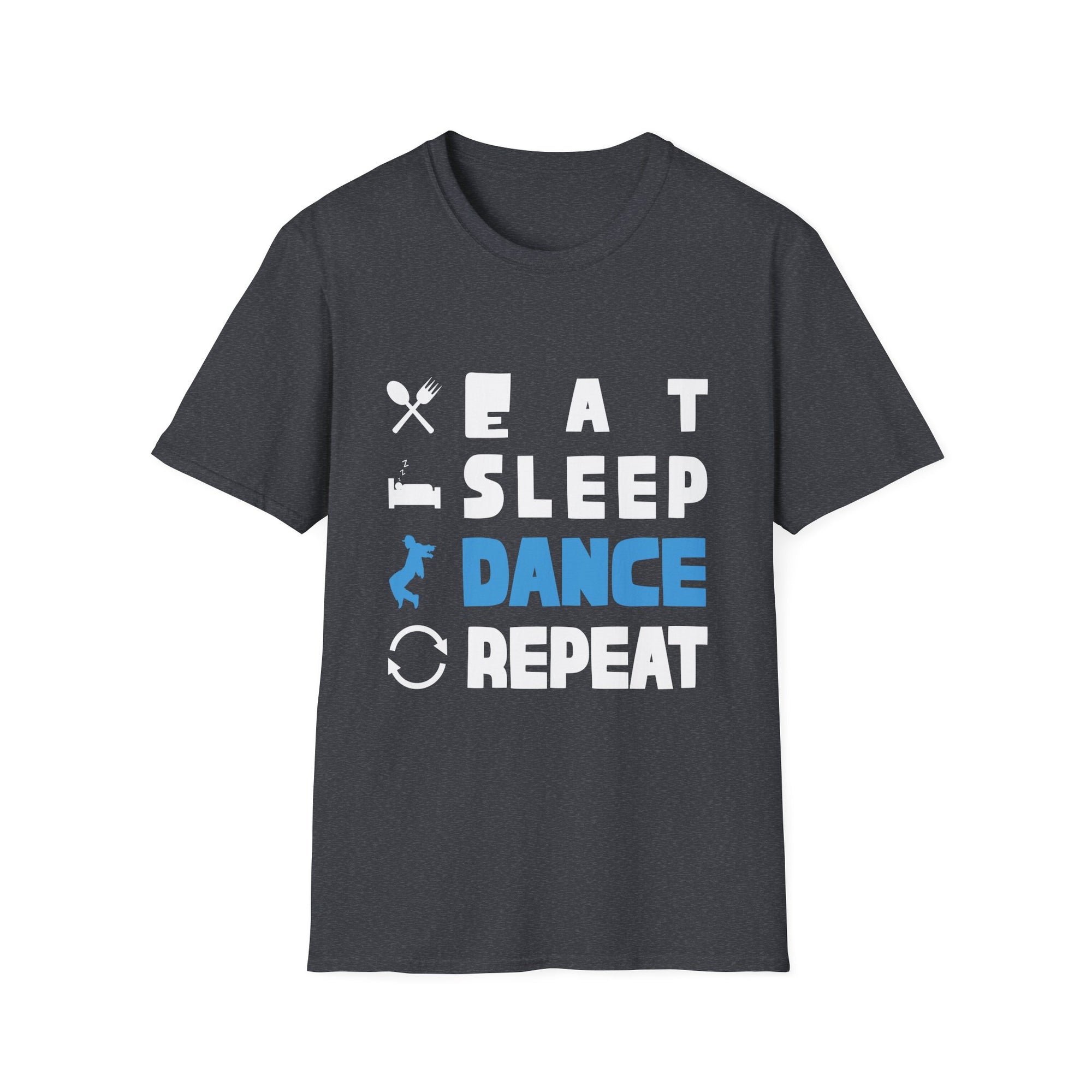 Cute Eat Sleep Dance Repeat Design Men Women Kids Dancers T-Shirt Unisex Softstyle T-Shirt