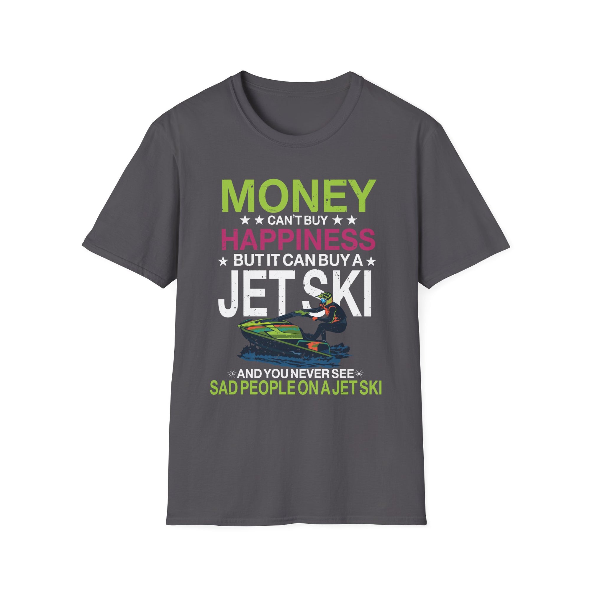 Jet-Ski Happiness Water Sports Design Unisex Softstyle T-Shirt