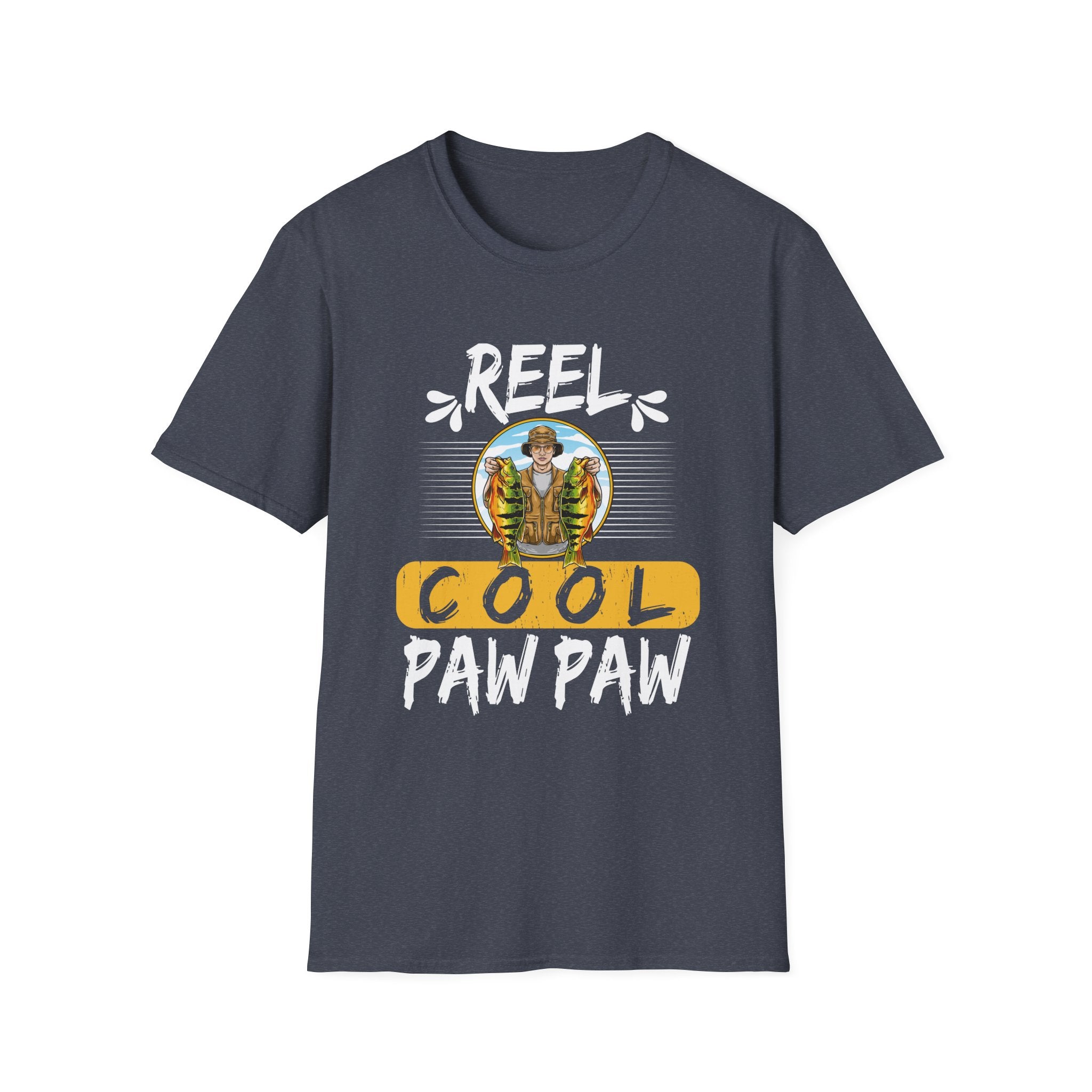 Reel Cool Paw Paw T-Shirt, Funny Grandpa Gift, Fishing Enthusiast Apparel, Unisex Graphic Tee, Outdoor Adventure Shirt