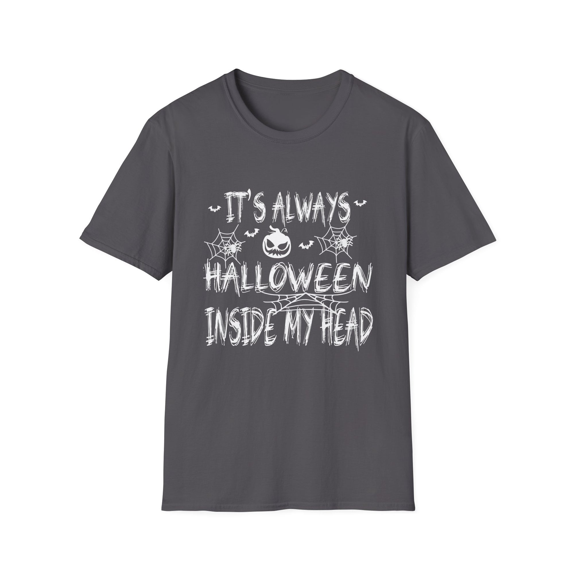 Halloween-Inspired Unisex Softstyle T-Shirt, Spooky Graphic Tee for Fall, Casual Wear, Funny Halloween Shirt, Gifts for Halloween Lovers