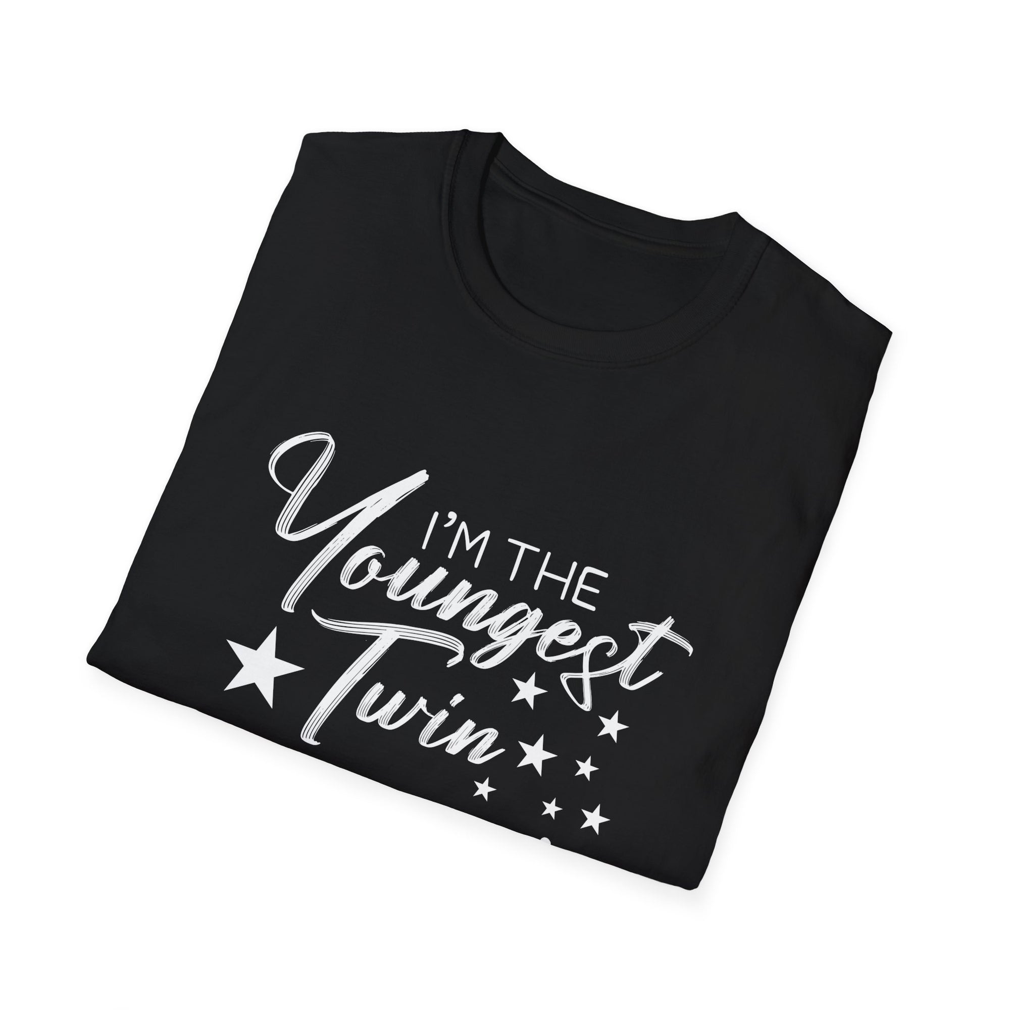 I'm the Youngest Twin T-Shirt, Unisex Softstyle Shirt, Perfect for Twin Celebrations, Birthday Gifts, Family Gatherings