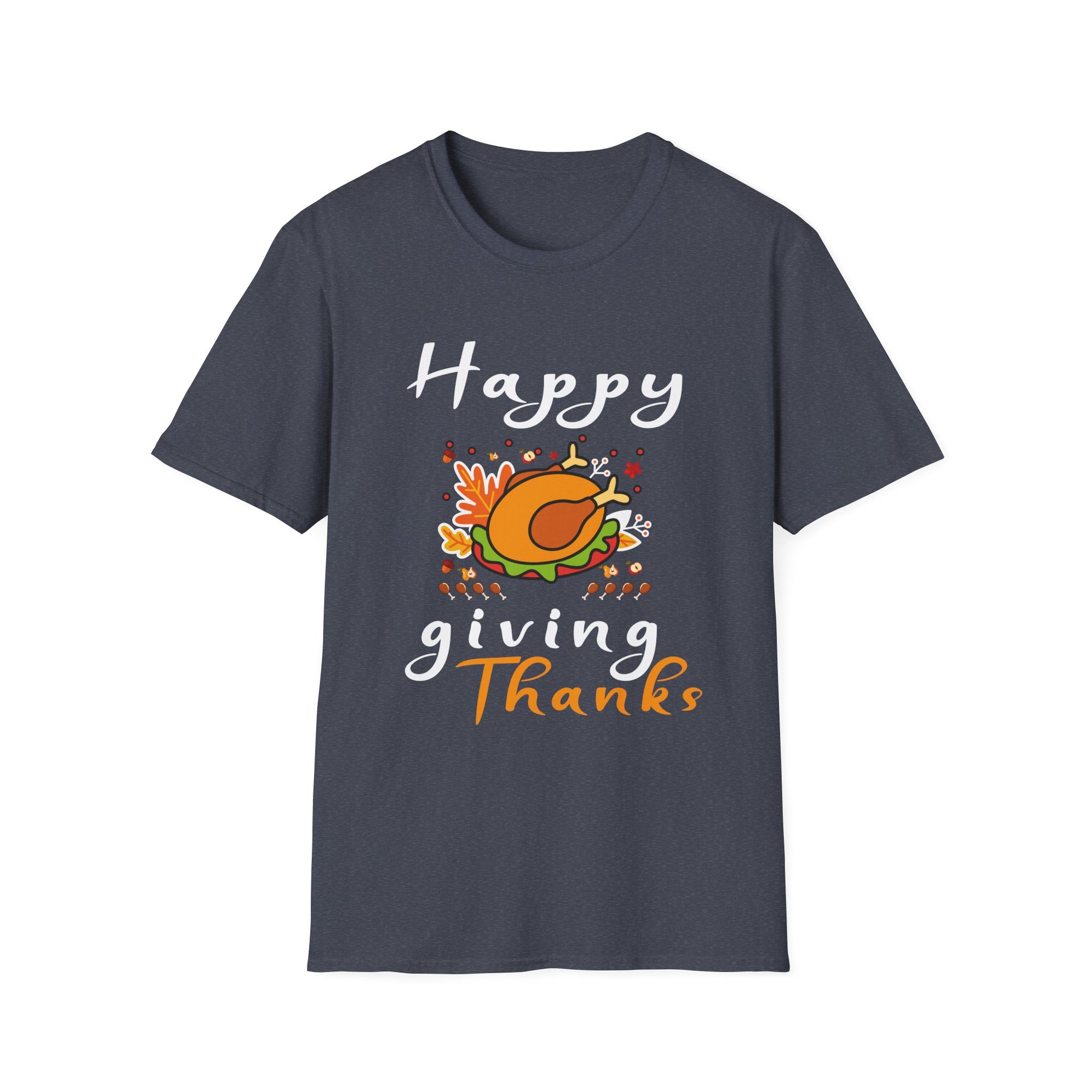 Thanksgiving Unisex Softstyle T-Shirt, Cozy Holiday Tee, Fall Festive Apparel, Autumn Celebration Shirt, Gratitude Gift