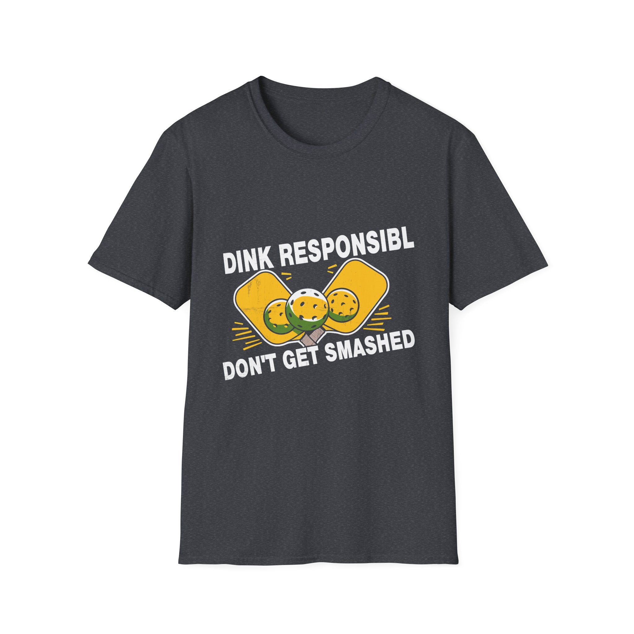Dink Responsibl T-Shirt, Unisex Softstyle Tee, Funny Casual Wear, Pickleball Gift, Summer Vibes, Sports Tee.