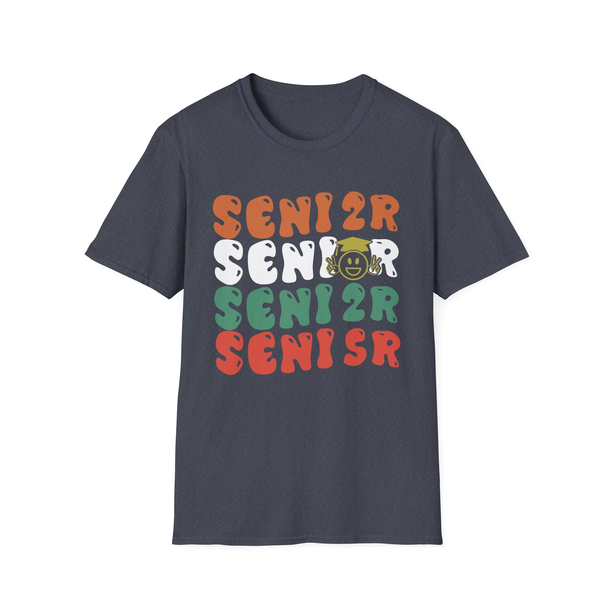 Senior 2025 Class of 2025 Retro Groovy Seniors Graduation 25 Unisex Softstyle T-Shirt