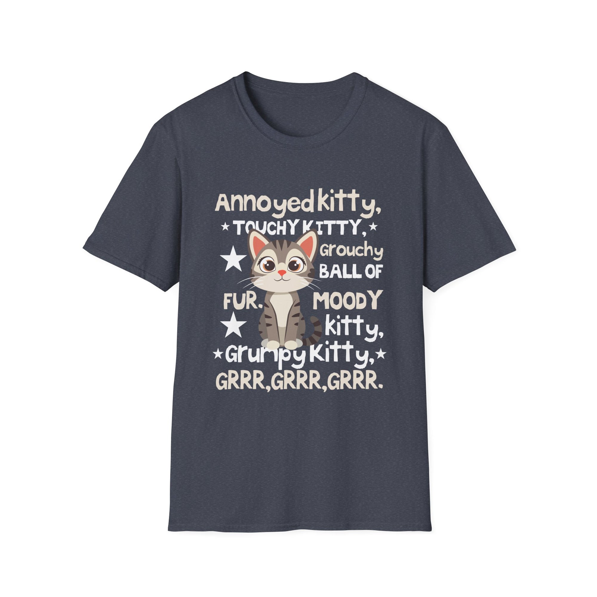 Grumpy Kitty Unisex Tee - Funny Cat Lover Shirt, Cute Gift for Pet Owners, Animal Lover Apparel, Ideal for Birthdays and Cat Days