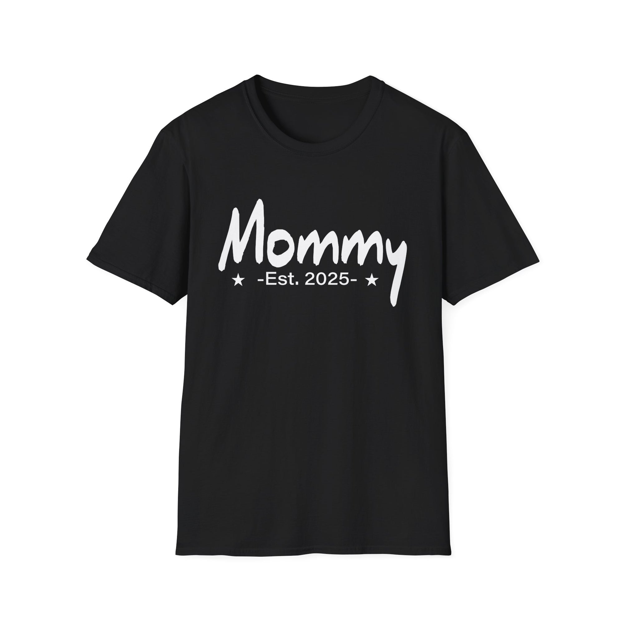 Mommy Est 2025 Promoted to Mom 2025 Mother's Day New Mom Unisex Softstyle T-Shirt