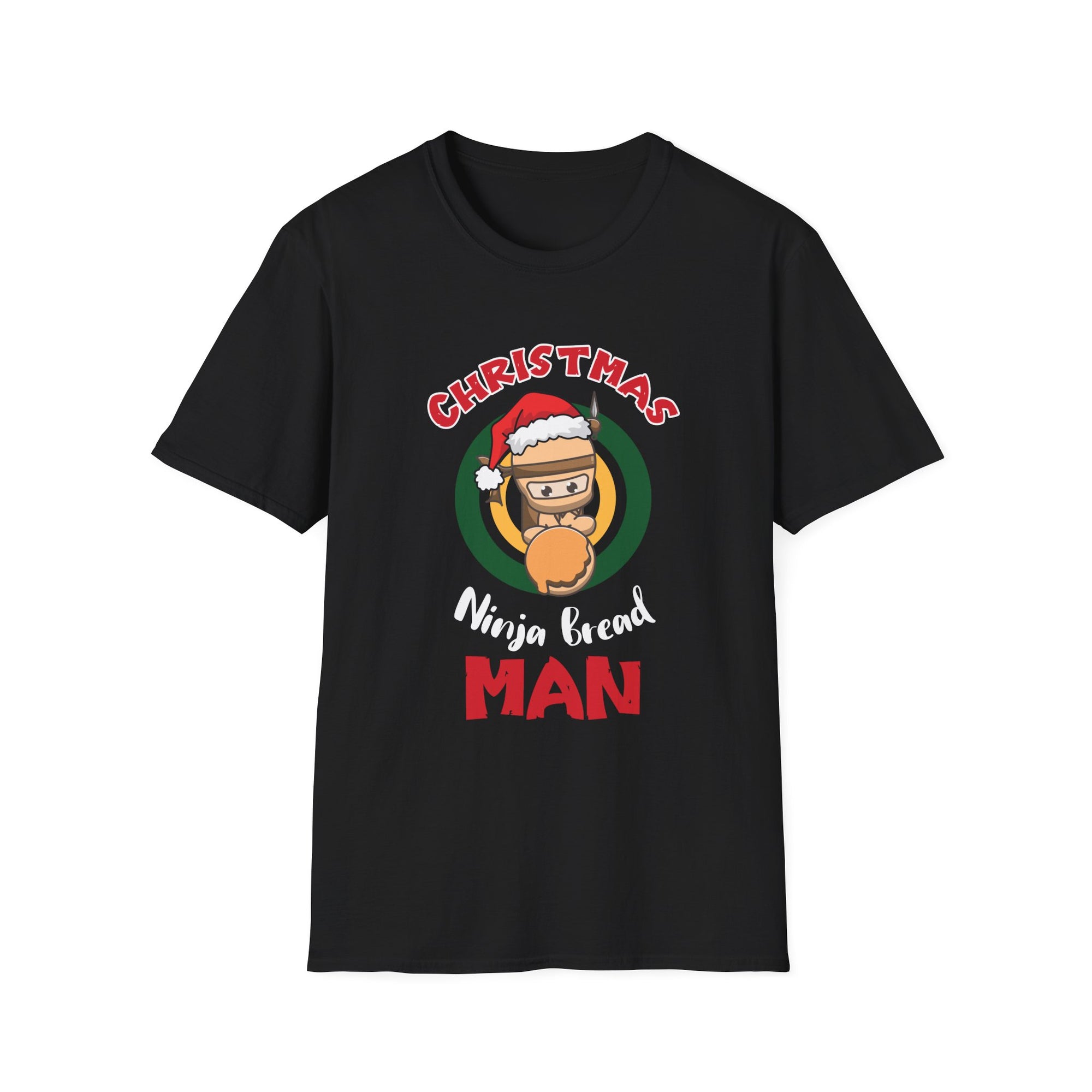 Christmas Ninja Bread Man T-Shirt, Holiday Shirt, Funny Christmas Tee, Unisex Christmas Apparel, Gift for Ninja Lovers