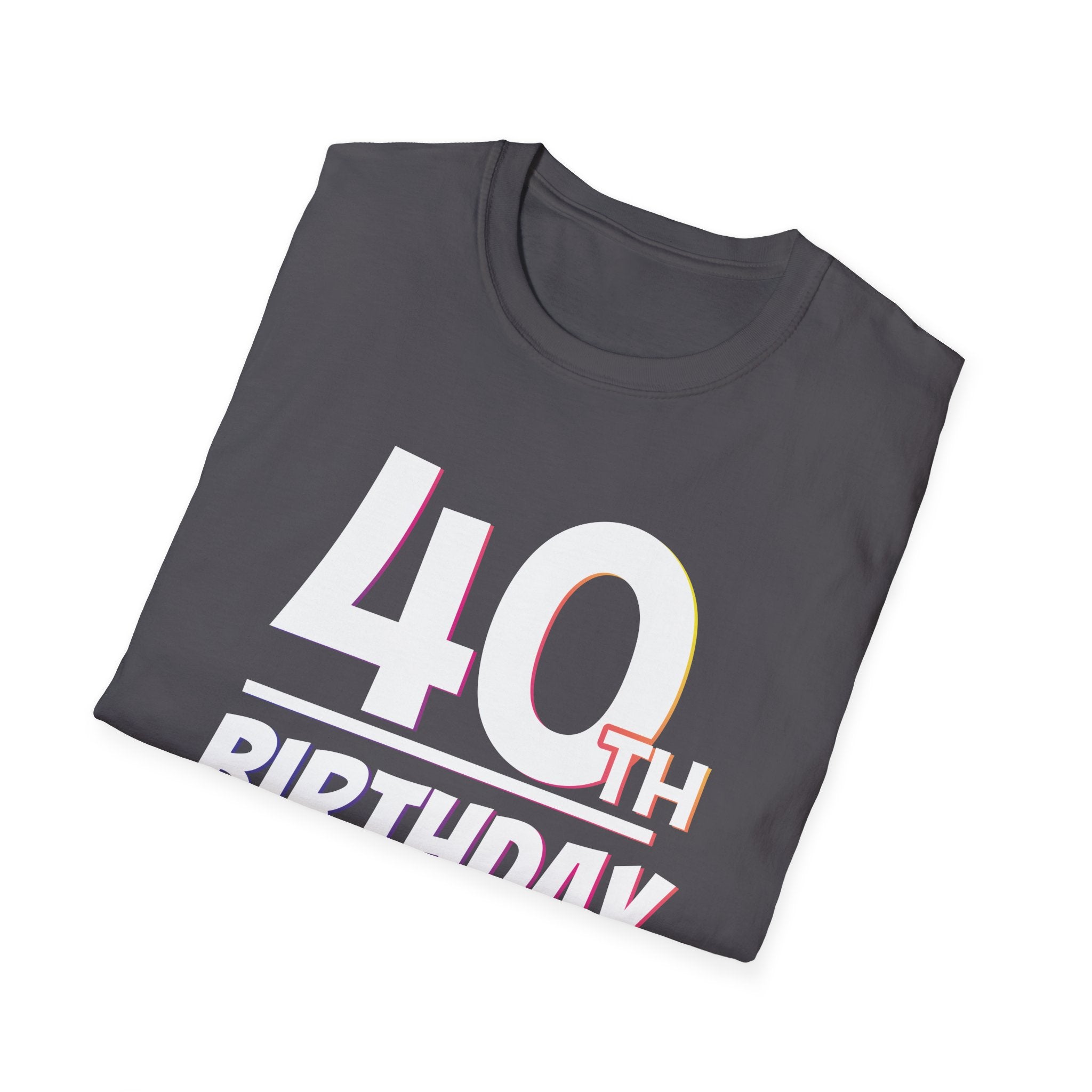 40th Birthday Squad Unisex Softstyle T-Shirt, Milestone Birthday Tee, Celebration Shirt, Birthday Party Apparel, Funny Gift for Him/Her