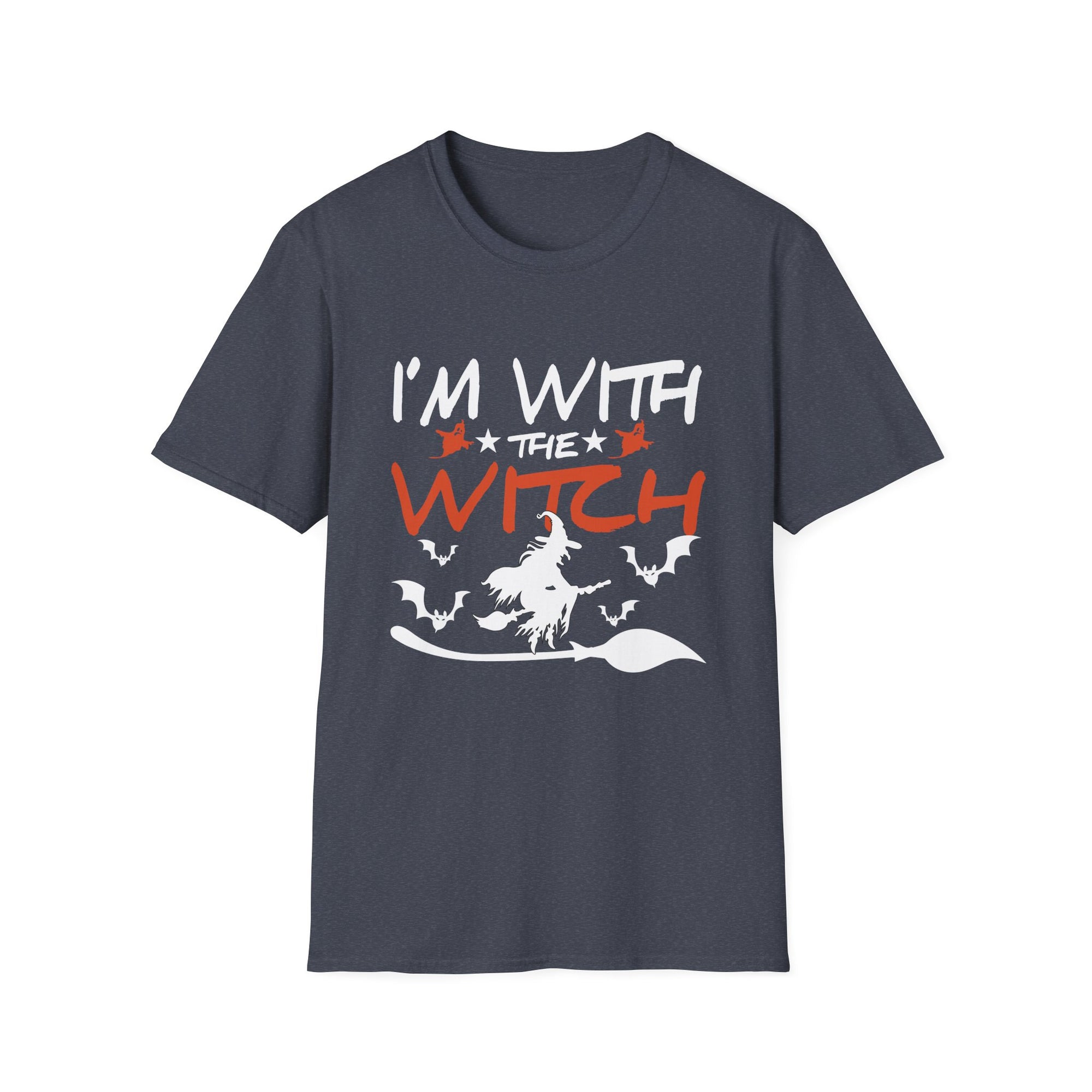 Witch-Themed Unisex T-Shirt - Halloween Fun, I'm With the Witch Tee, Spooky Apparel, Witch Costume, Gothic Style