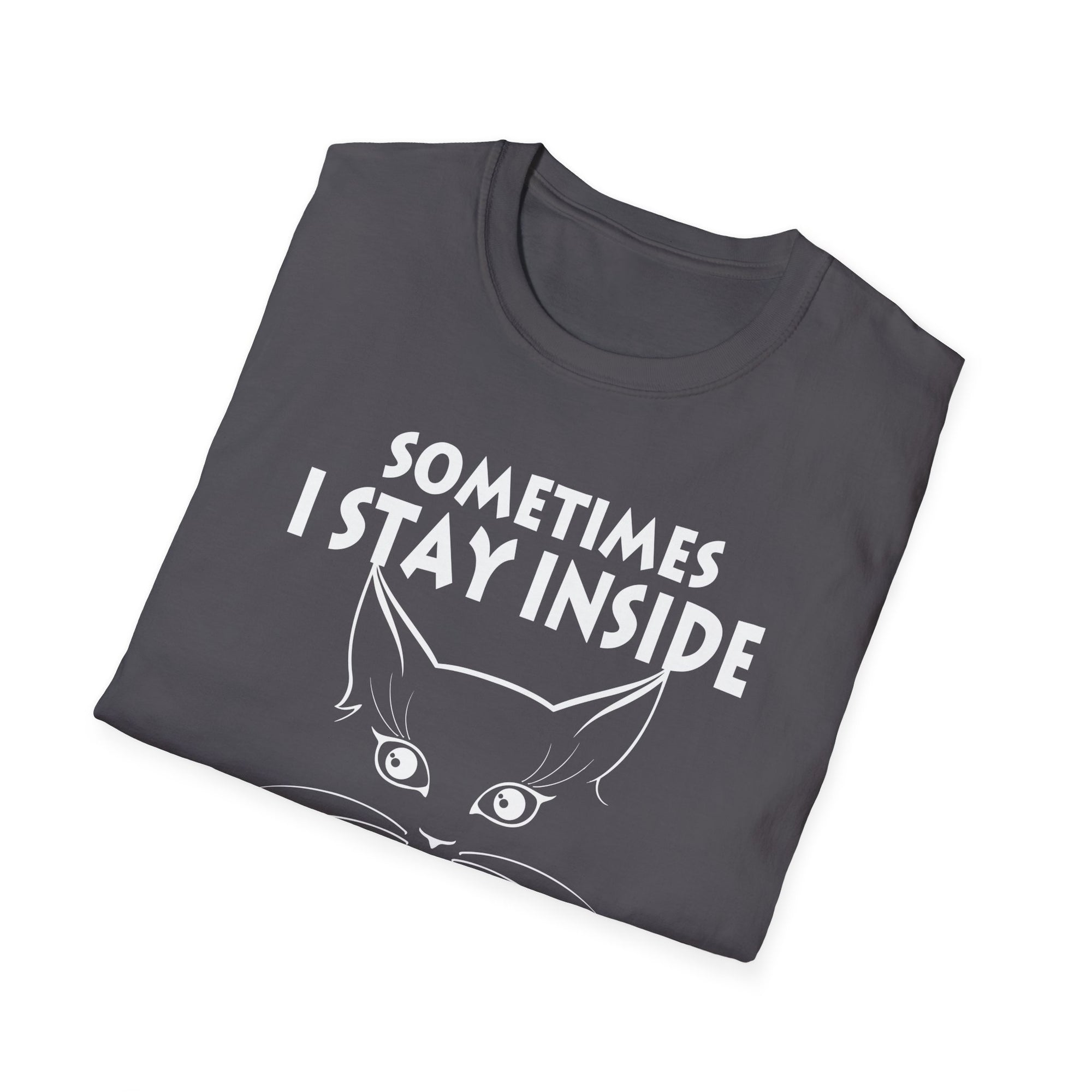 Cozy Cat Lover T-Shirt - Funny Quote Tee for Introverts, Gifts for Cat Owners, Perfect for Pet Lovers, Birthday, Casual Wear, Self-Care