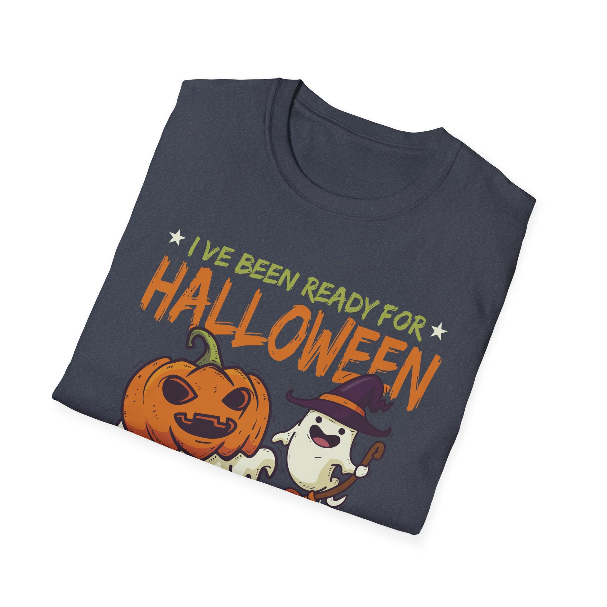 Halloween Ghostly Fun T-Shirt - Unisex Softstyle Tee for Halloween Parties, Costume Events, Fall Celebrations, Ghost Lovers, Spooky Season