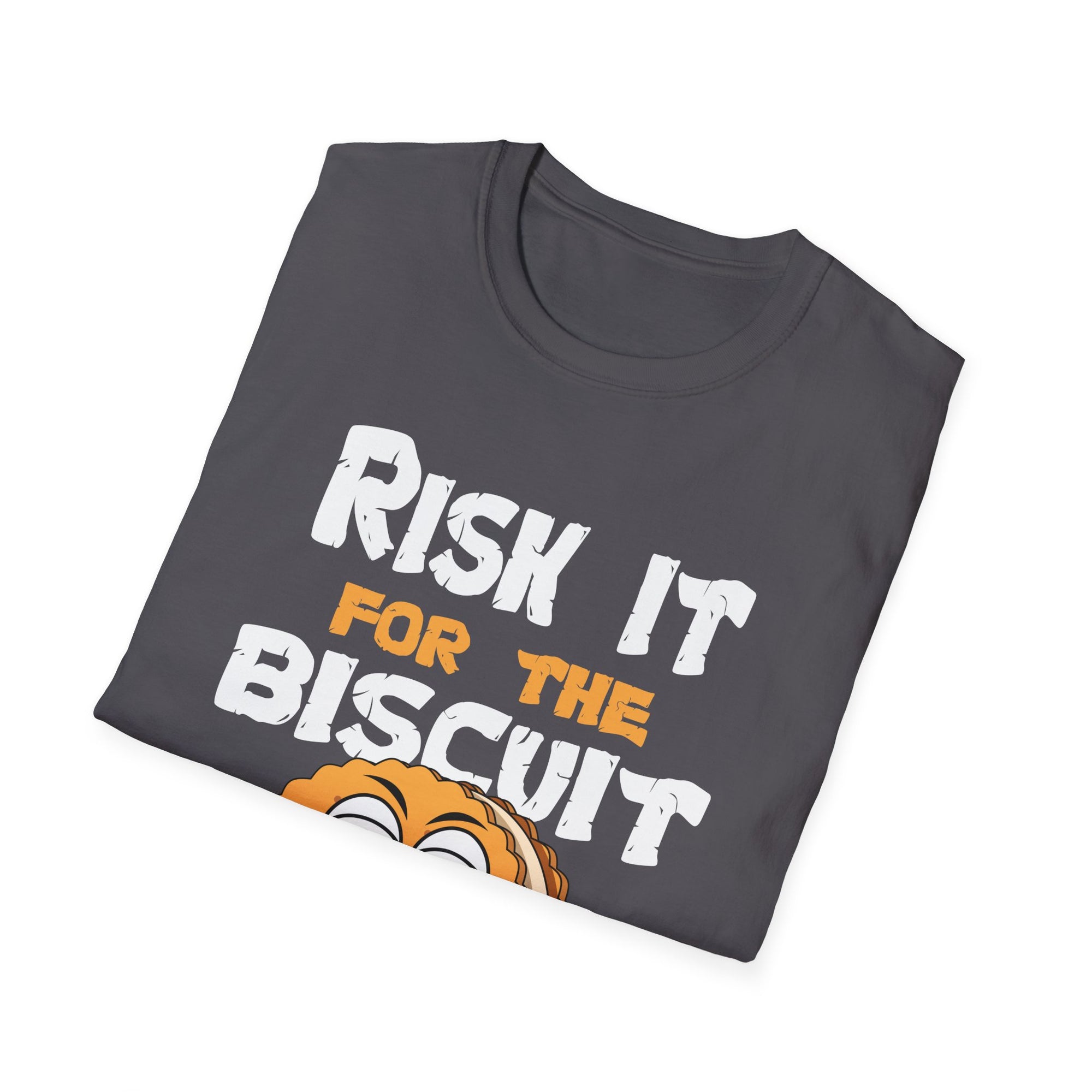Risk It for the Biscuit Unisex Softstyle T-Shirt, Funny Graphic Tee, Casual wear, Gift for Food Lovers, Snack Humor Shirt, Birthday Gift