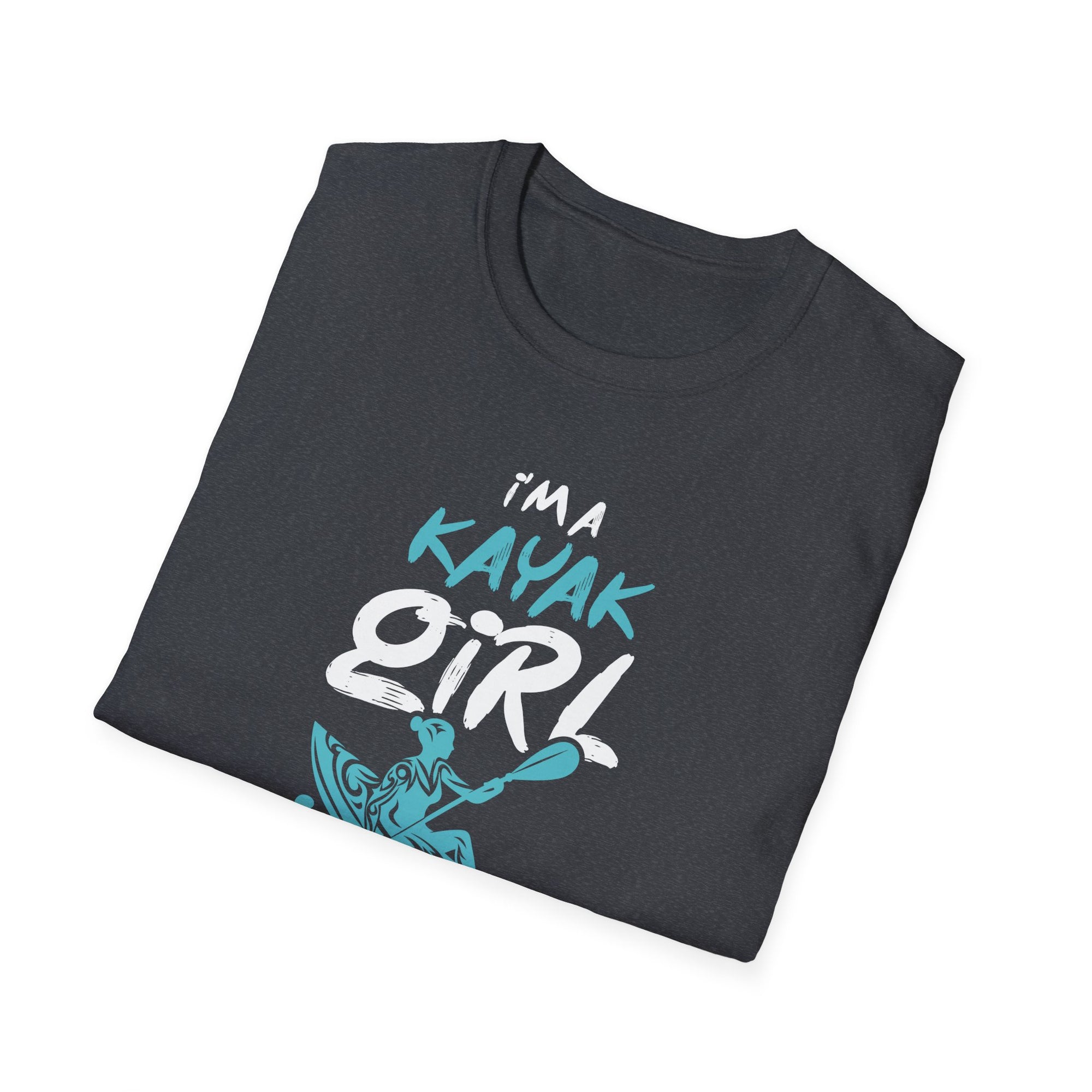 Kayak Girl Unisex Softstyle T-Shirt | Perfect Gift for Outdoor Lovers, Fun Water Sports Tee, Casual Weekend Wear, Boating Enthusiast Apparel