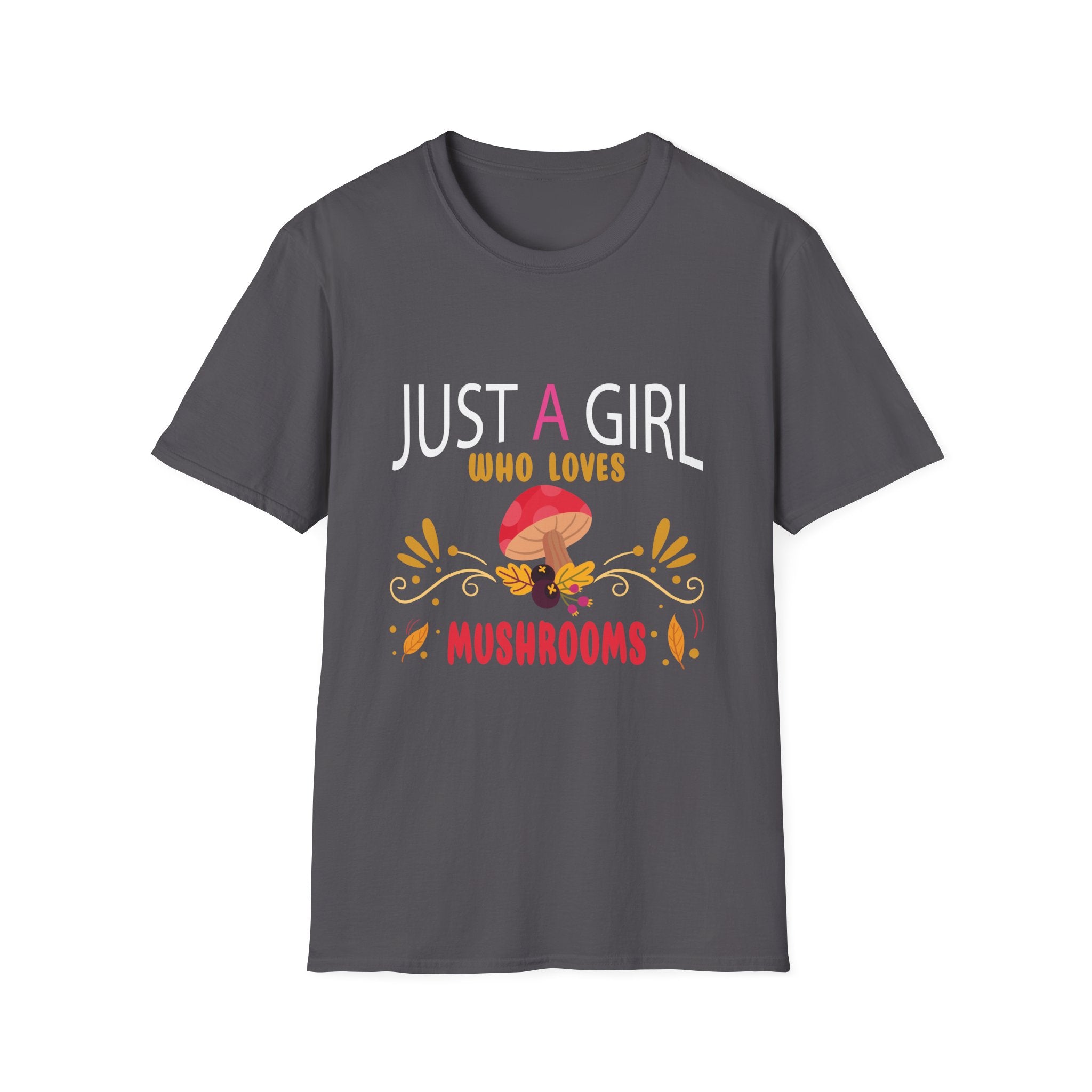 Just a Girl Who Loves Mushrooms T-Shirt, Cute Mushroom Tee, Gifts for Nature Lovers, Fun Summer Shirt, Boho Style Top