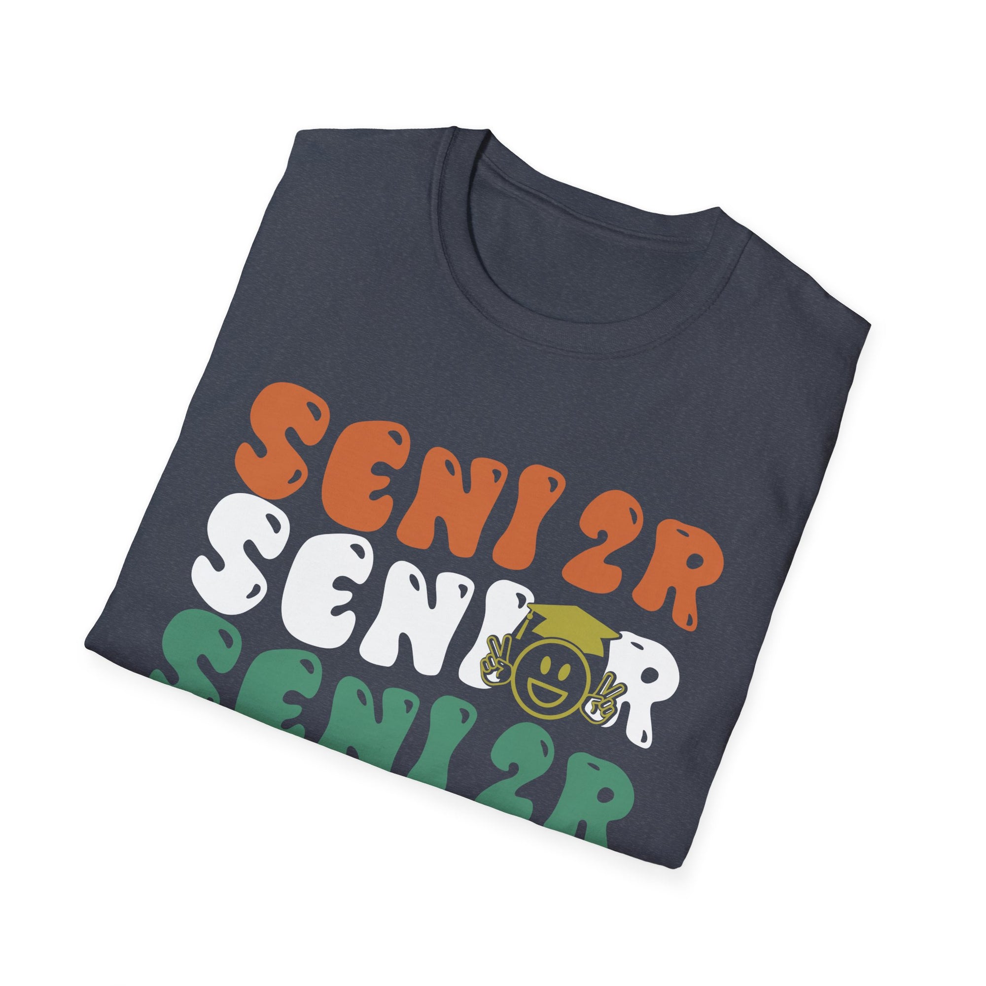 Senior 2025 Class of 2025 Retro Groovy Seniors Graduation 25 Unisex Softstyle T-Shirt