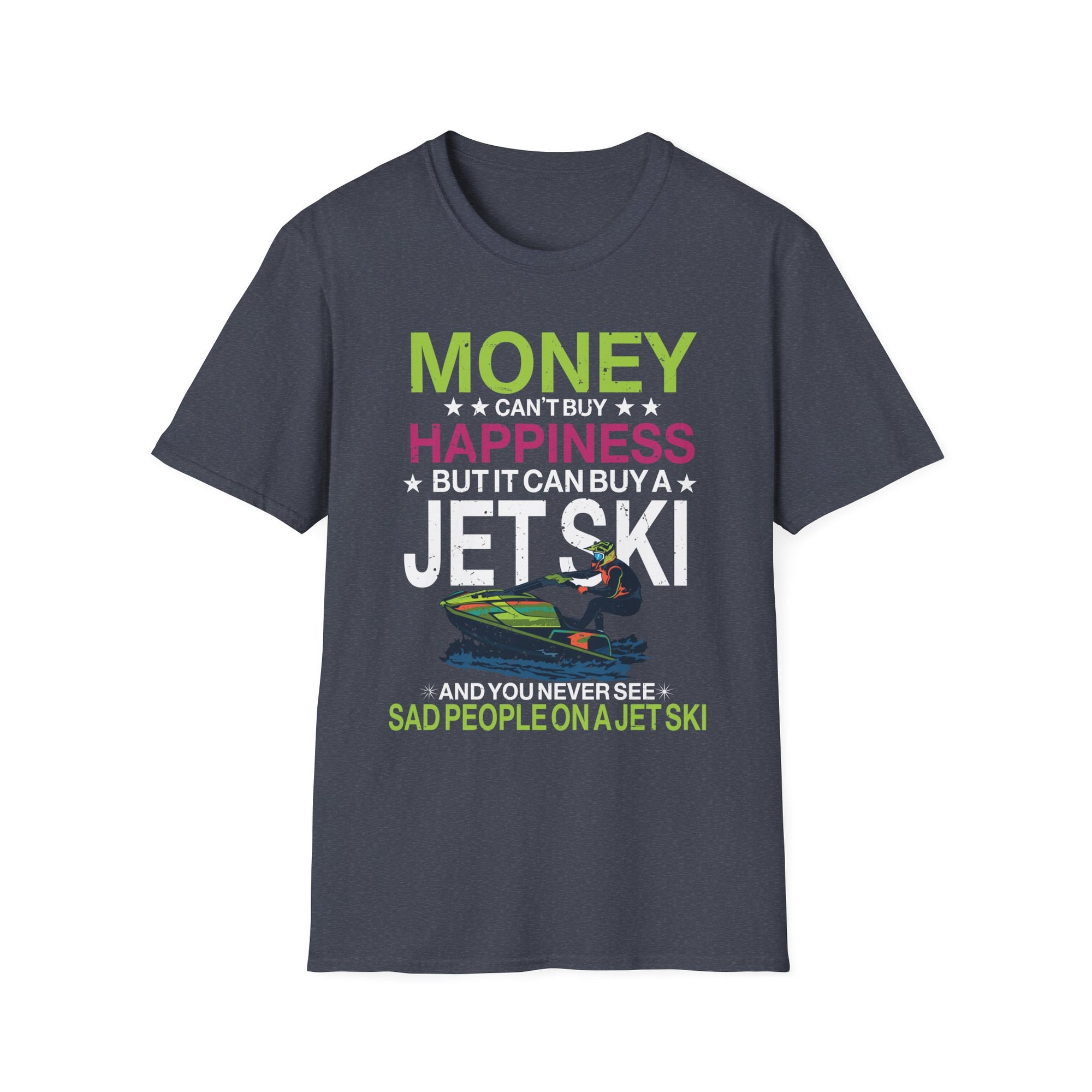 Jet-Ski Happiness Water Sports Design Unisex Softstyle T-Shirt